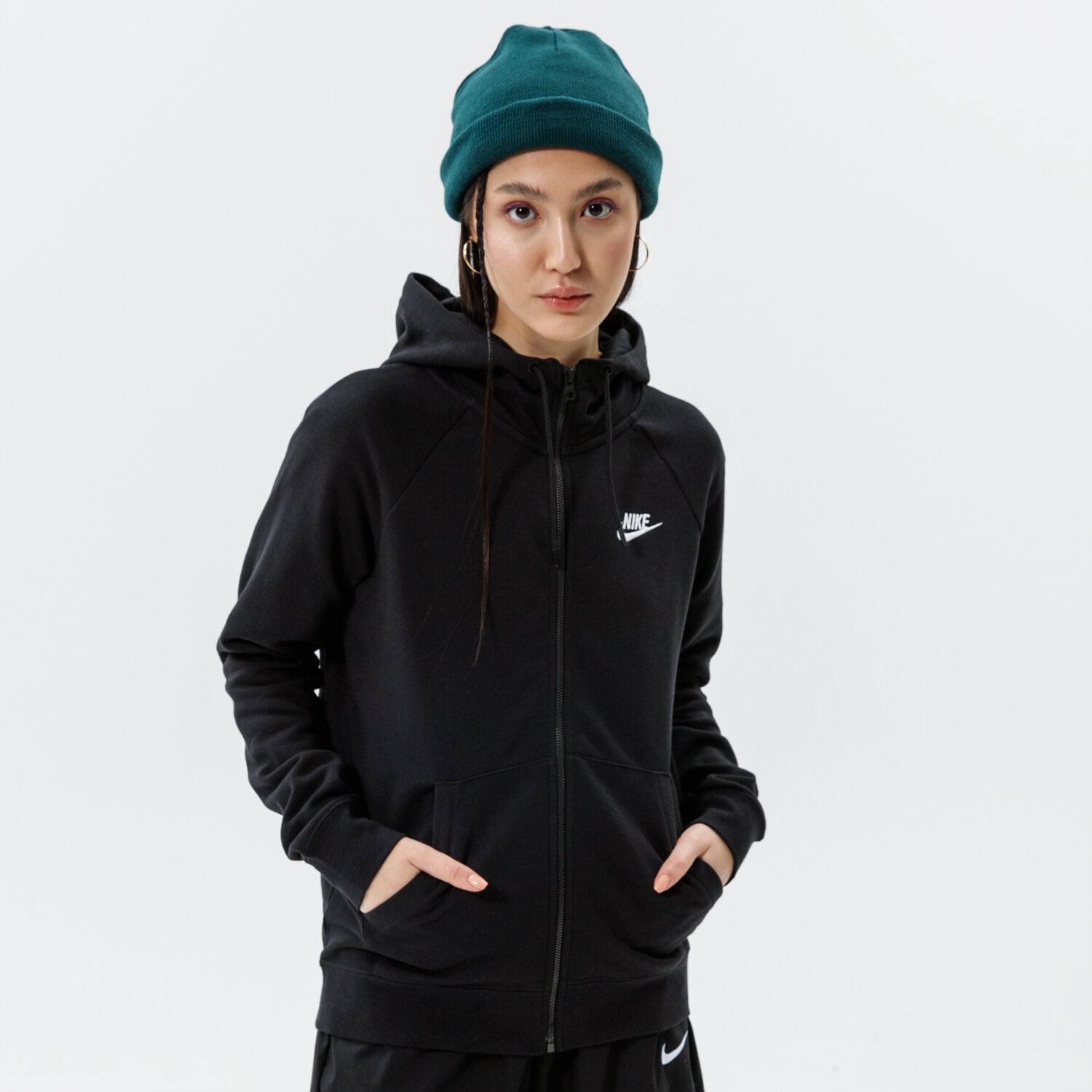 Femei bluză NIKE BLUZĂ CU GLUGĂ NIKE SPORTSWEAR ESSENTIAL BV4122-010 Negru