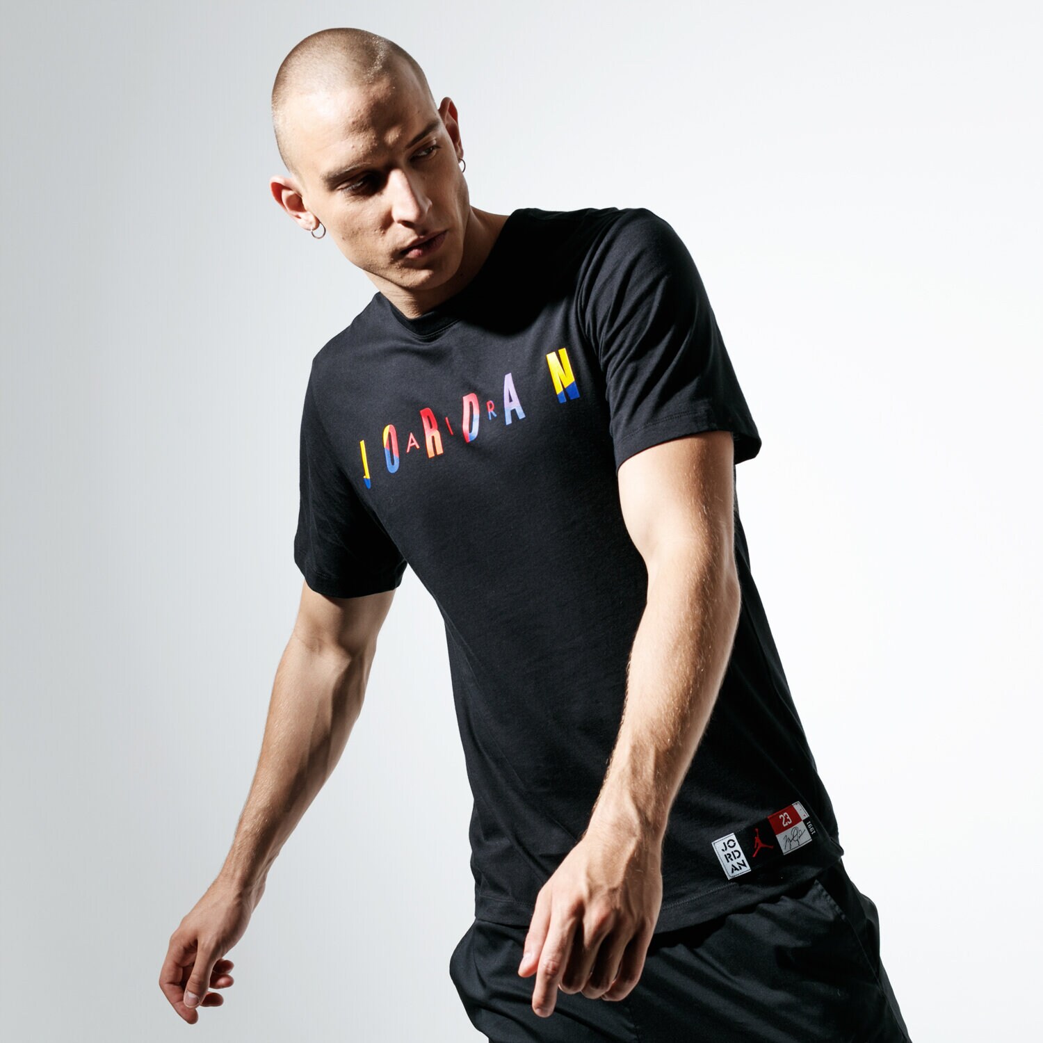 Bărbați tricou JORDAN TRICOU SS M J SPRTDNA HBR SS CREW AT8942-010 Negru