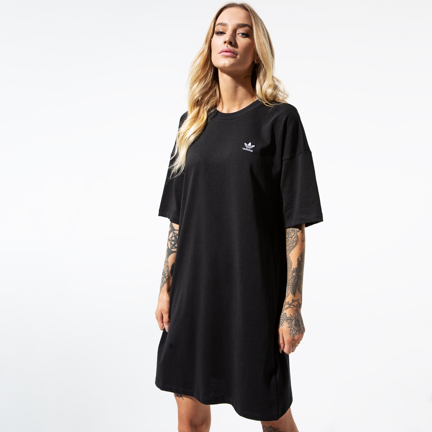 Femei rochii și fuste ADIDAS ROCHIE TREFOIL TRENINGS DV2607 Negru