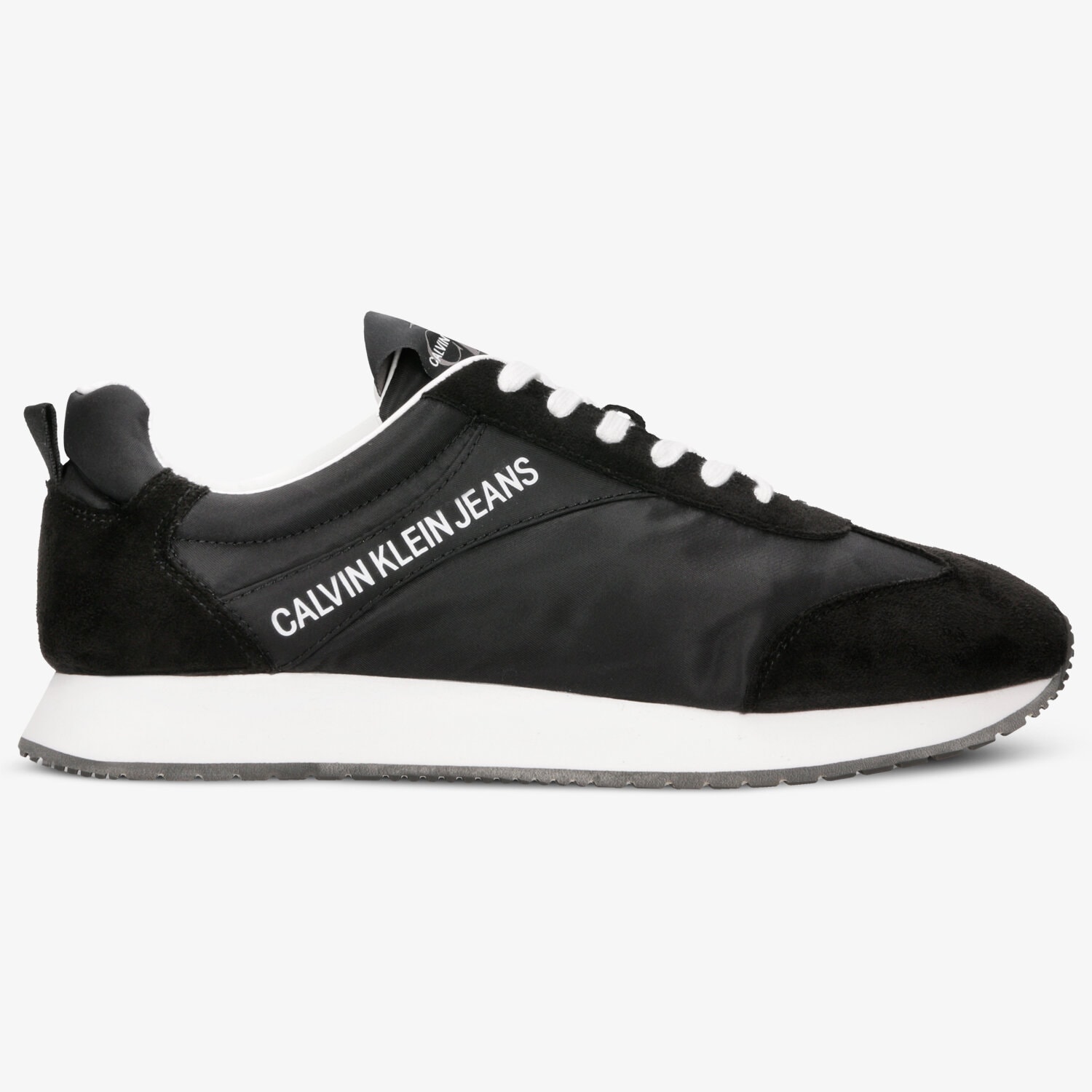Barbați pantofi sport CALVIN KLEIN JERROLD NYLON/SUEDE S0581BLK Negru
