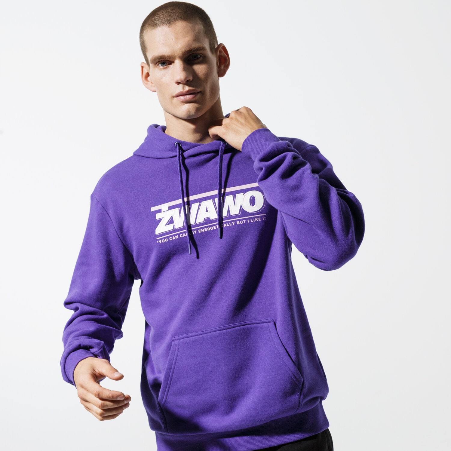 Bărbați bluză CONFRONT BLUZĂ SLOGAN PUR SWEATSHIRT CF39BLM32001 Violet