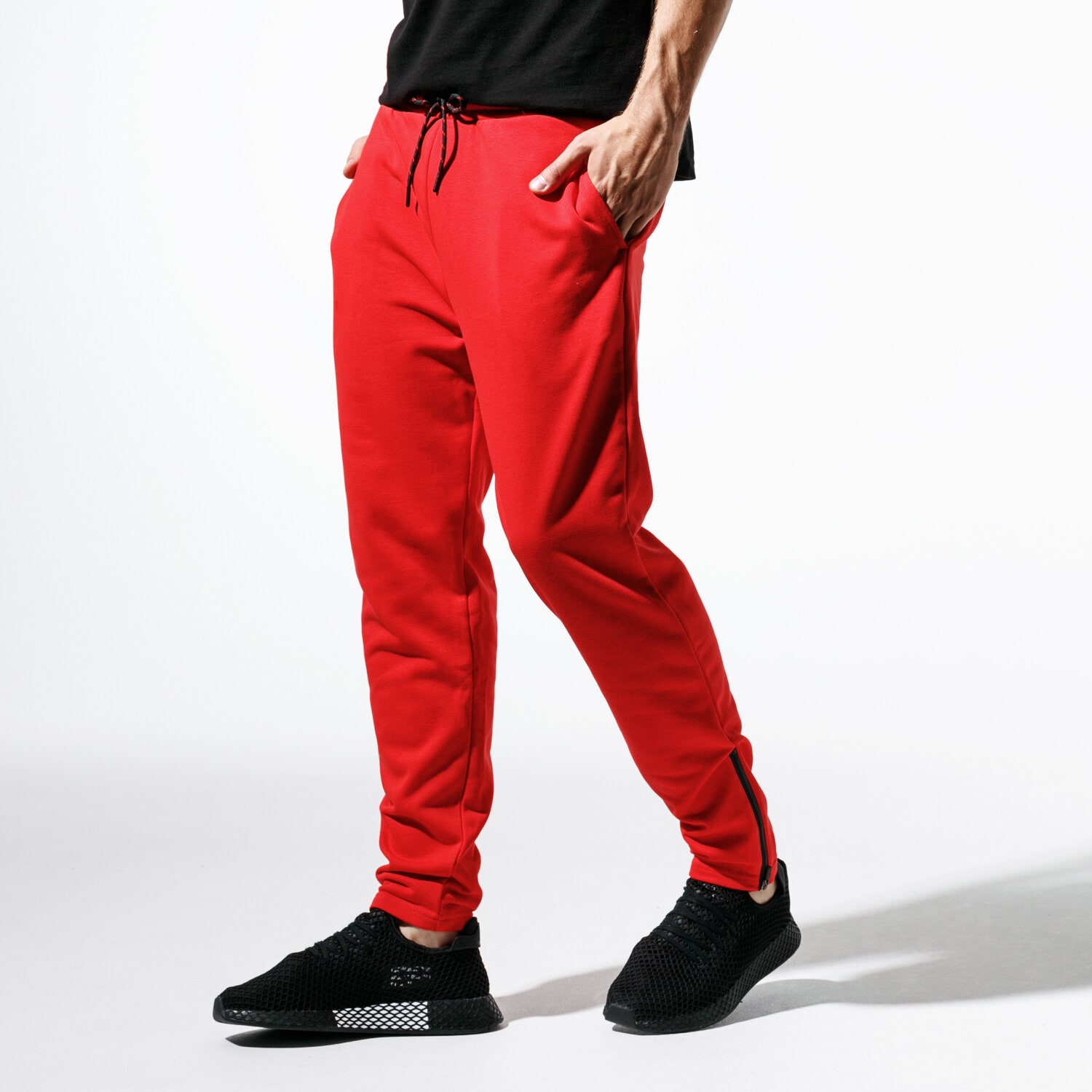 Bărbați pantaloni CONFRONT PANTALONI  CITY RED PANTS CF39SPM27002 Roșu