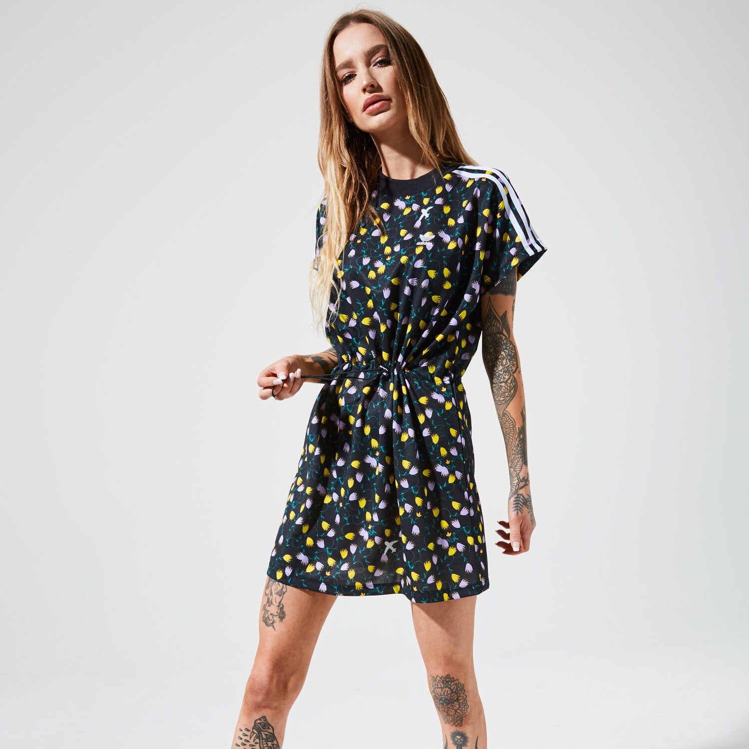 Femei rochii și fuste ADIDAS ROCHIE AOP TEE TRENINGS FL4100 Mulicolor