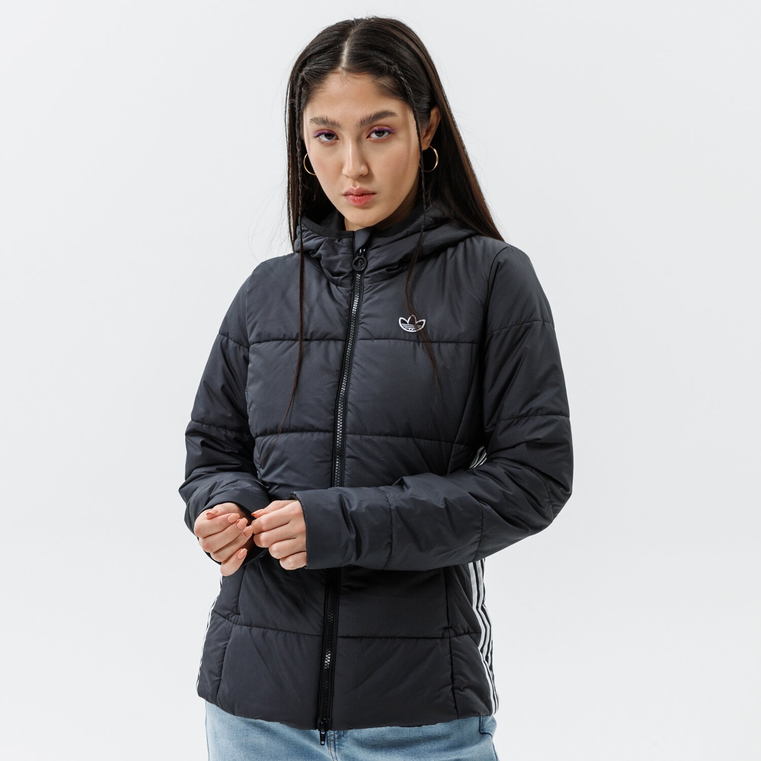 Femei geacă de iarnă ADIDAS JACHETĂ DE IARNĂ SLIM JACKET GD2507 Negru