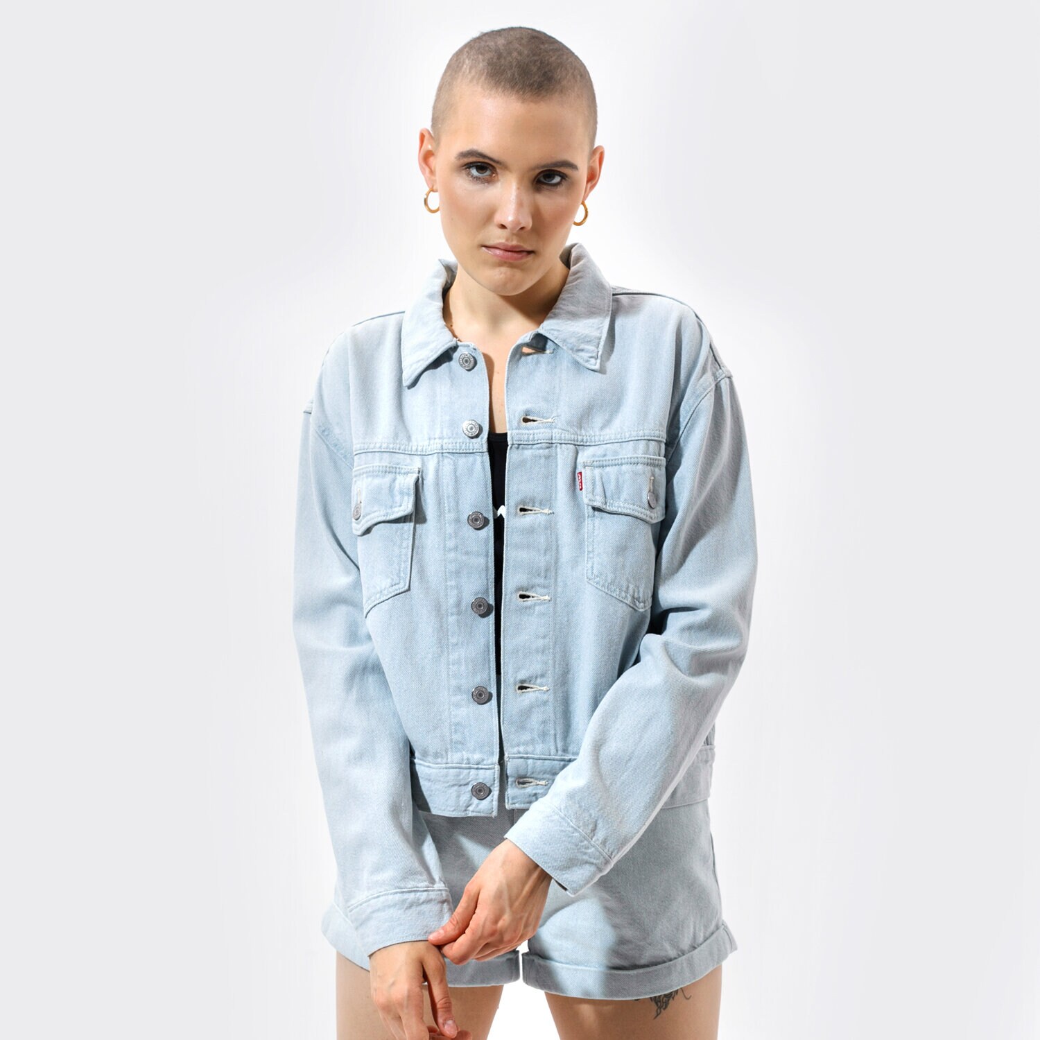 Femei jachetă LEVI'S JACHETĂ OVERSIZED UTILITY TRUCKR 39329-0006 Albastru