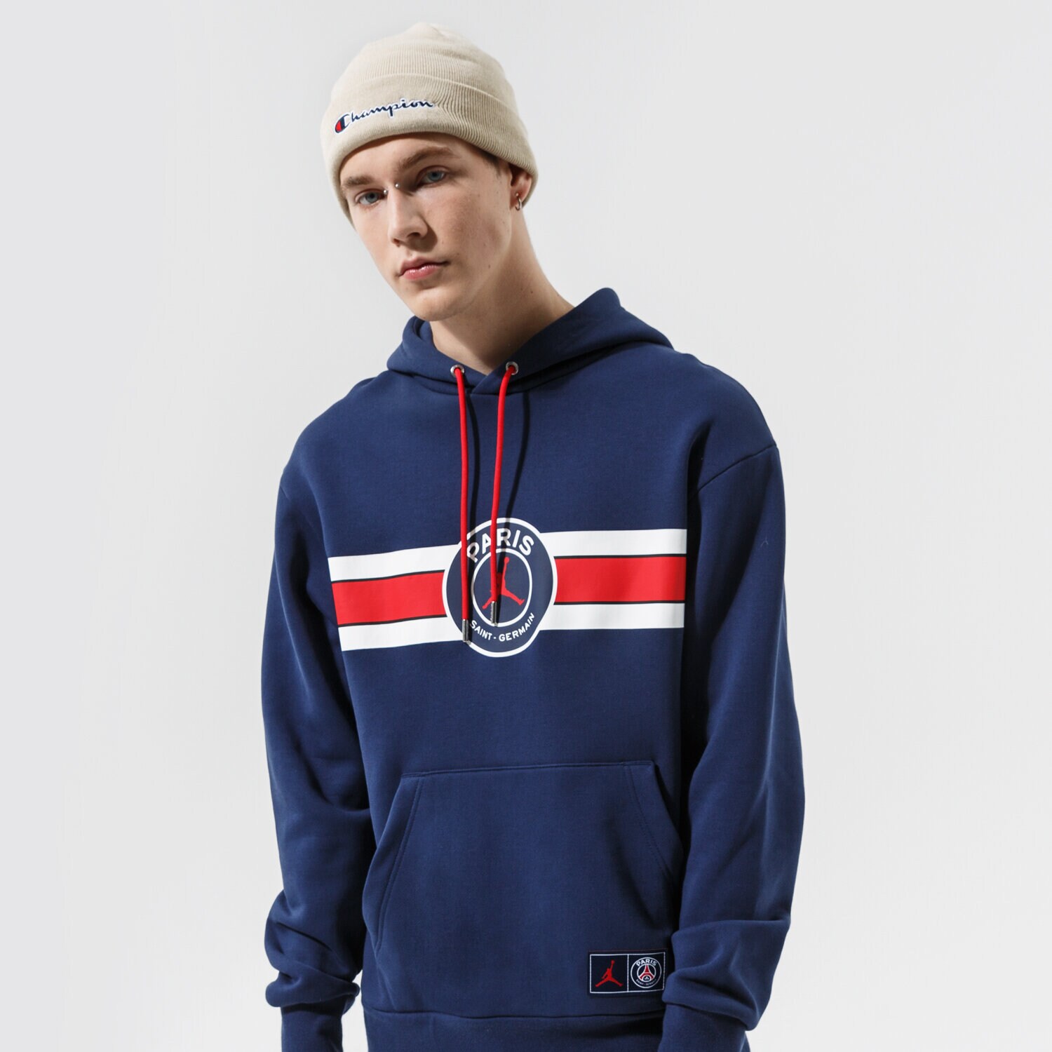 Bărbați bluză JORDAN BLUZĂ CU GLUGĂ M J PSG FLEECE PO DJ3928-410 Bleumarin