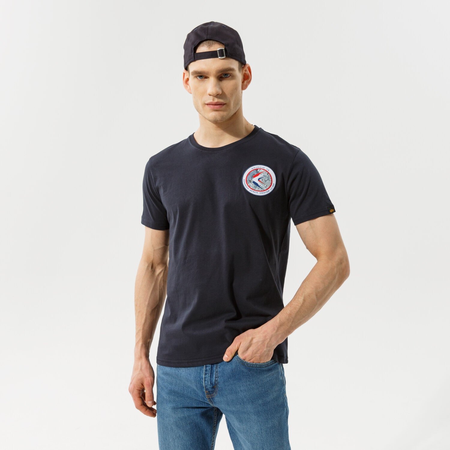Bărbați tricou ALPHA INDUSTRIES TRICOU APOLLO 15 T 19850107 Bleumarin