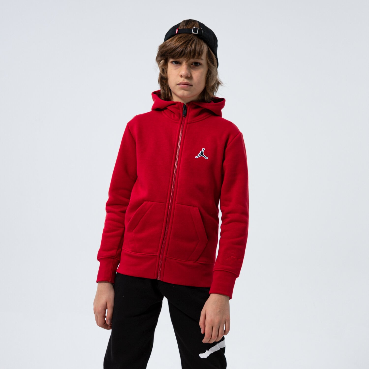 Copii bluză JORDAN BLUZĂ CU GLUGĂ FZ HOODIE BOY 95A714-R78 Roșu