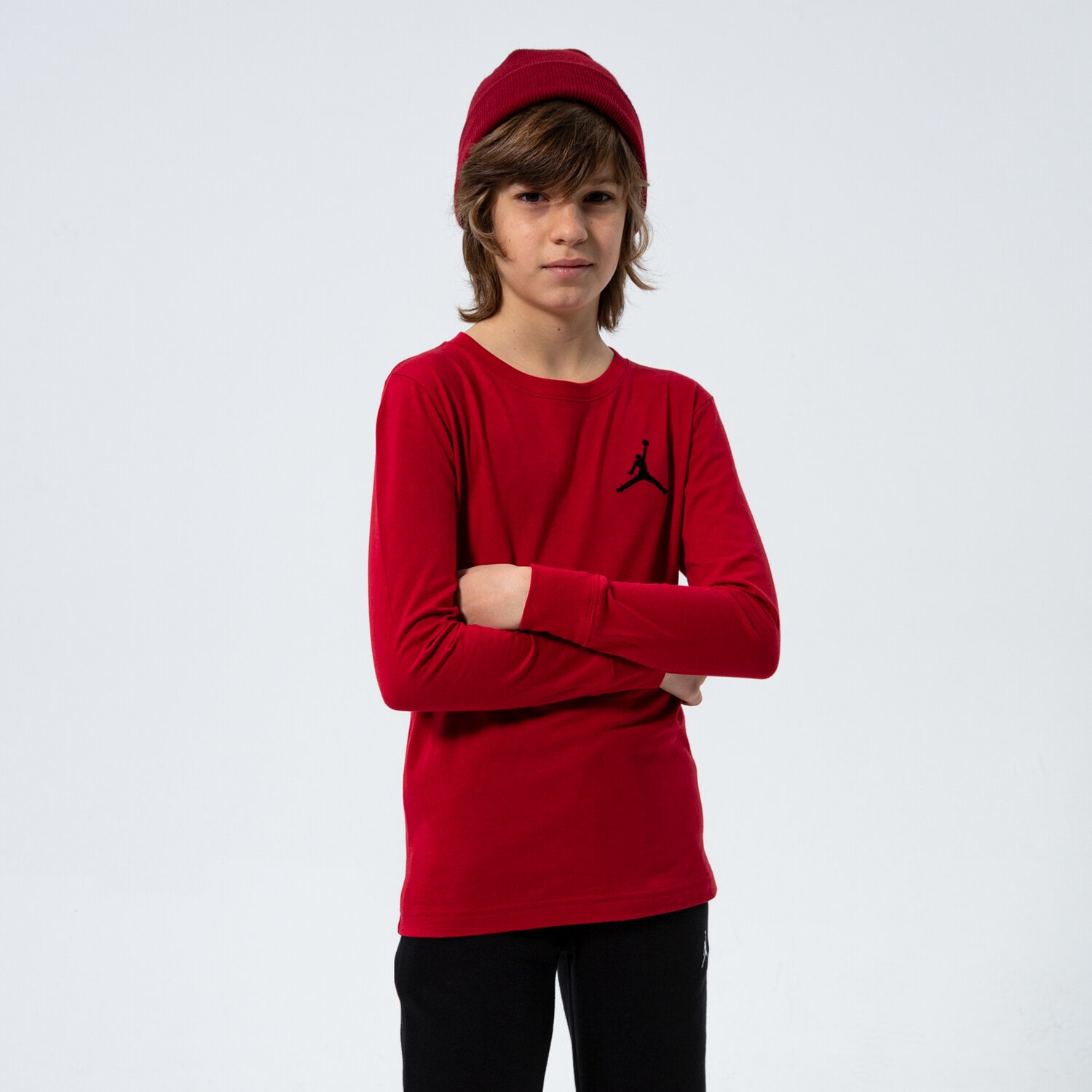 Copii tricou JORDAN TRICOU JUMPMAN AIR EMROIDERY BOY 95A903-R78 Roșu