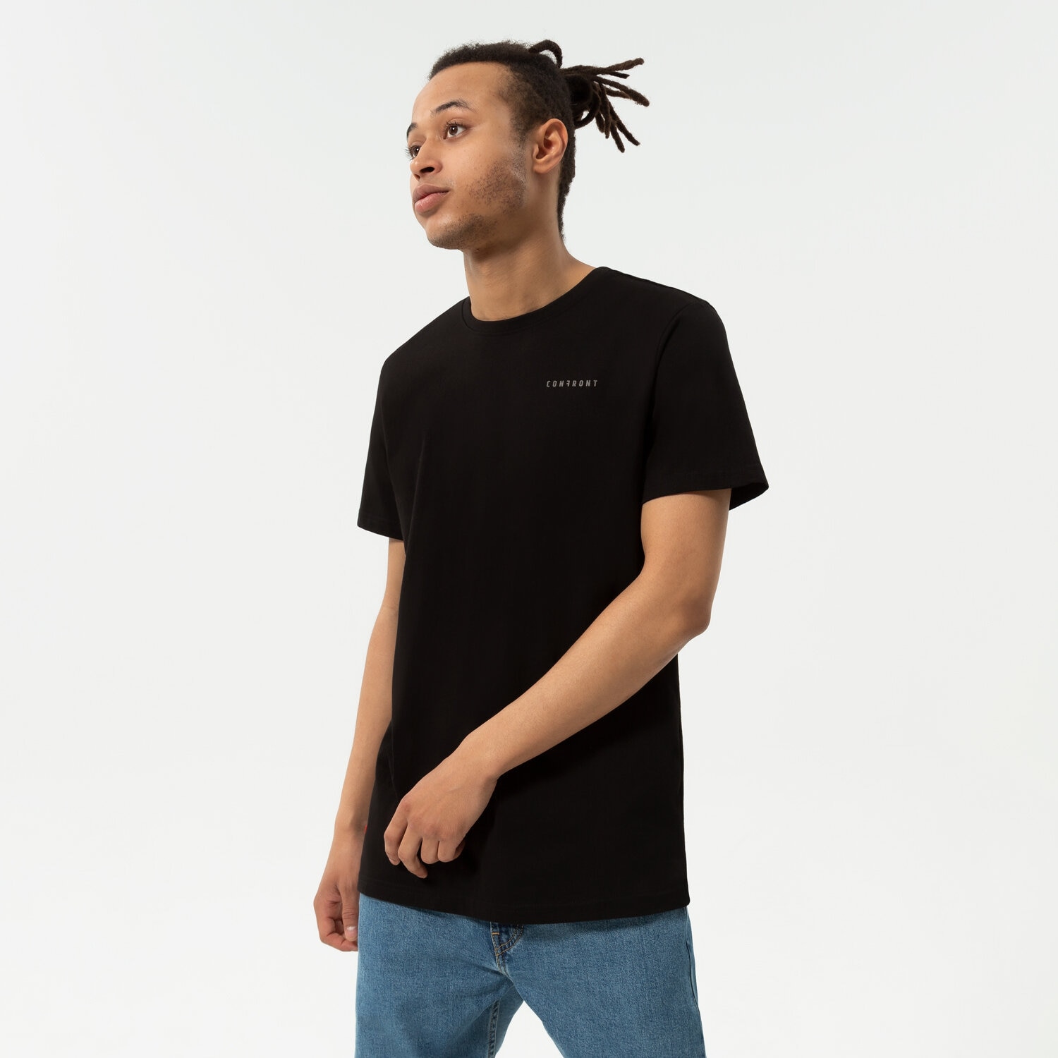 Bărbați tricou CONFRONT TRICOU CLASSIC CF122TSM72002 Negru