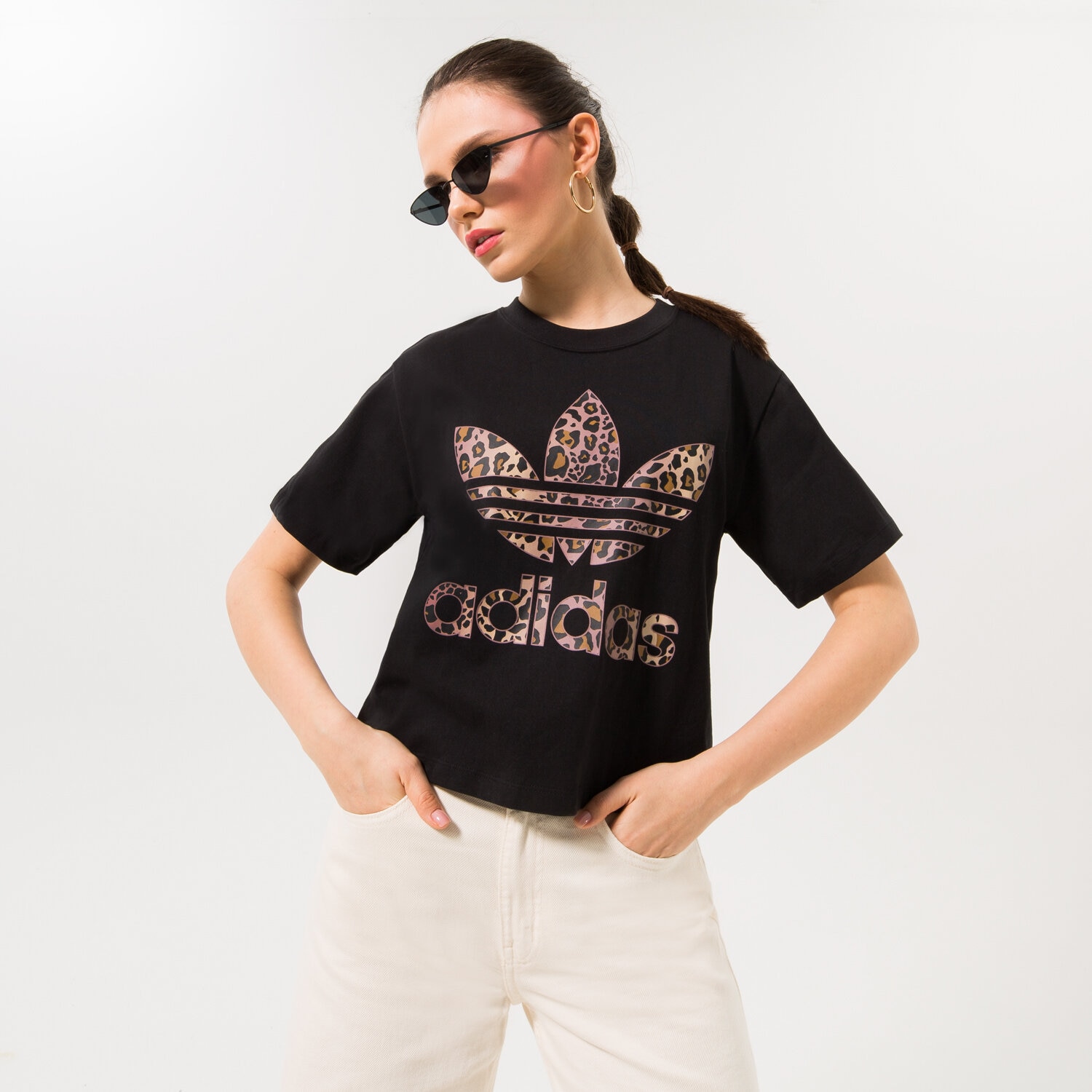 Femei tricou ADIDAS TRICOU LOGO HK5187 Negru