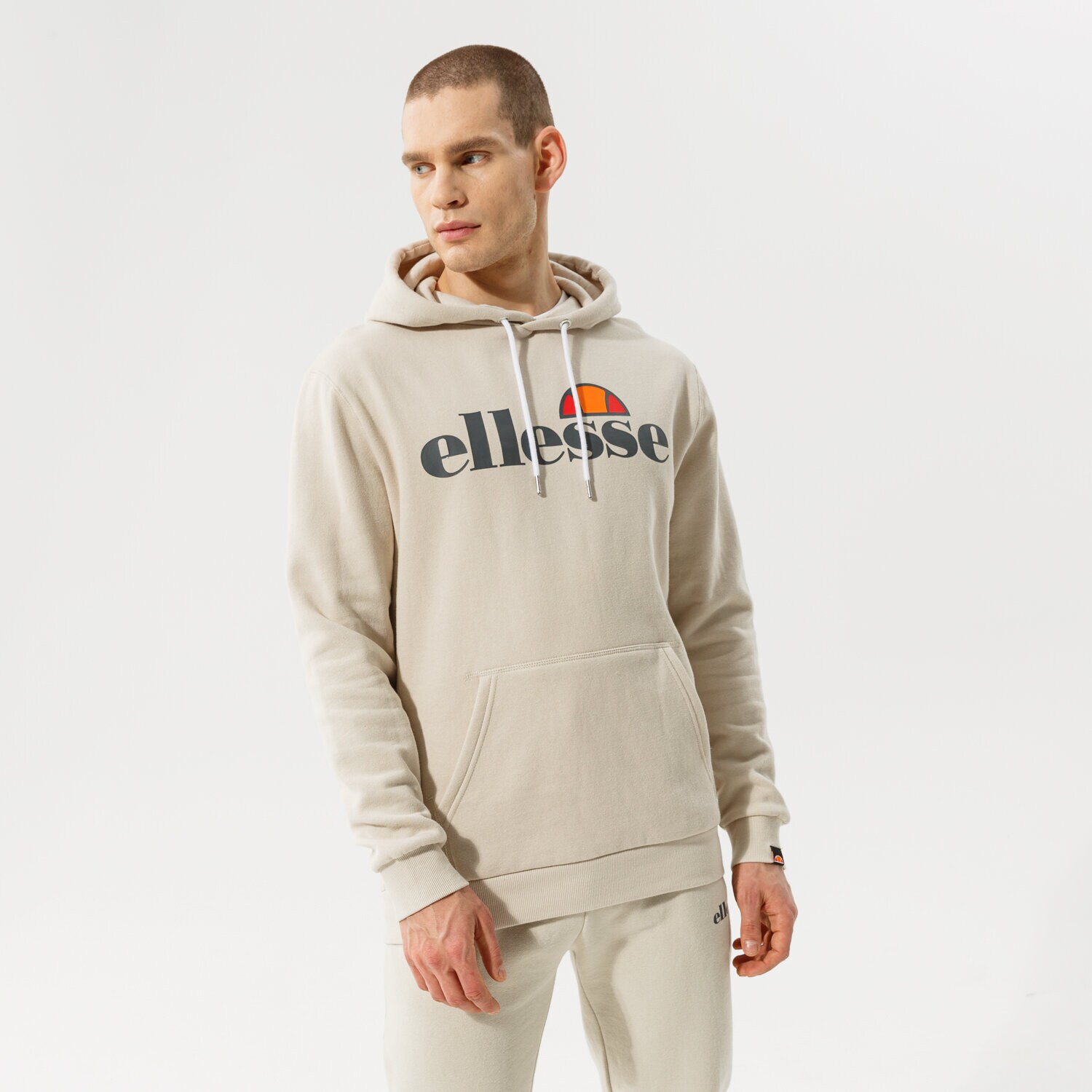 Bărbați bluză ELLESSE BLUZĂ CU GLUGĂ SL GOTTERO OH HOODY BEIGE SHM07407214 Bej