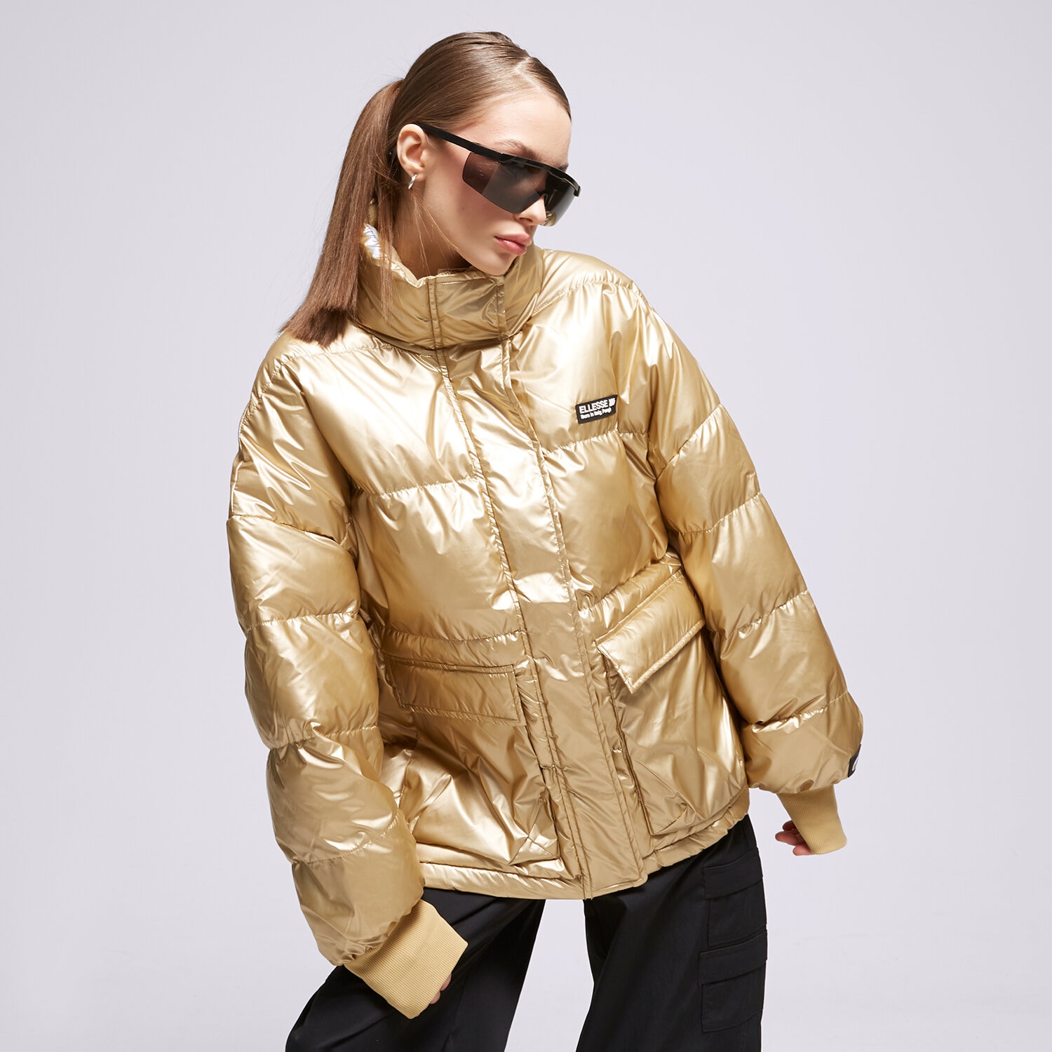 Femei geacă de iarnă ELLESSE JACHETĂ CU PUF VESUVIO FZ JACKET LGOLD SGP15854626 Auriu