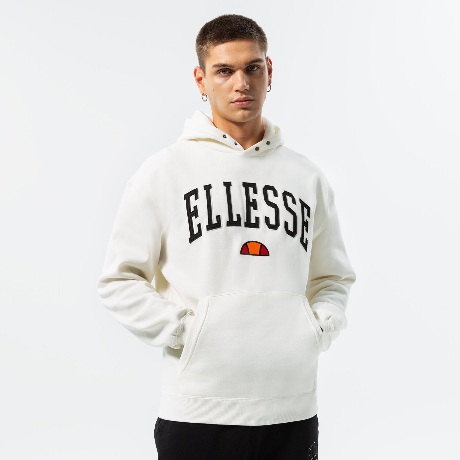 Bărbați bluză ELLESSE BLUZĂ CU GLUGĂ DUKE OH HOODY OFF WHT SHP16227904 Alb