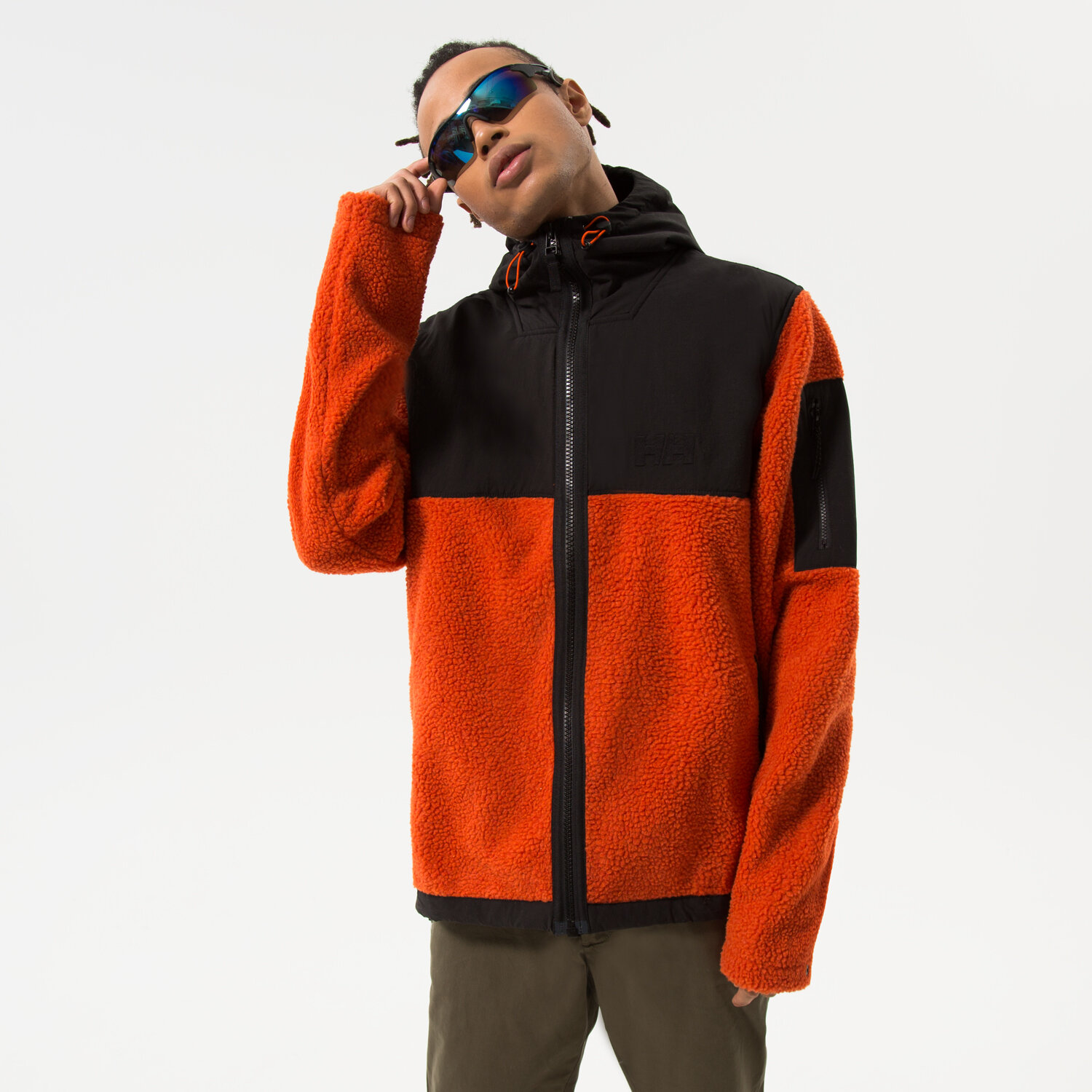 Bărbați bluză HELLY HANSEN POLAR ROZPINANY PATROL PILE 53678300 Negru