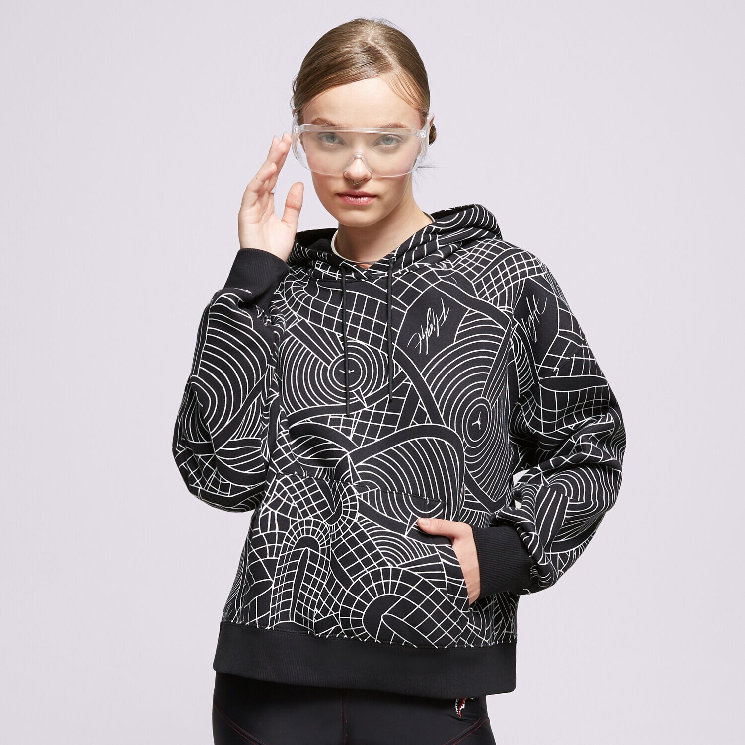 Femei bluză JORDAN BLUZĂ CU GLUGĂ W J BRKLN FLC PO DV1417-010 Negru