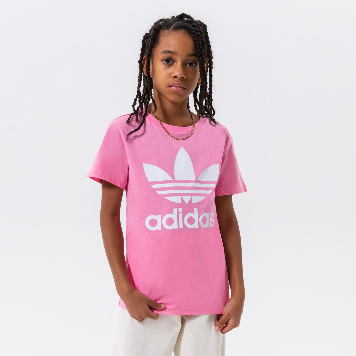 Copii tricou ADIDAS TRICOU TREFOIL TEE GIRL HK0259 Roz