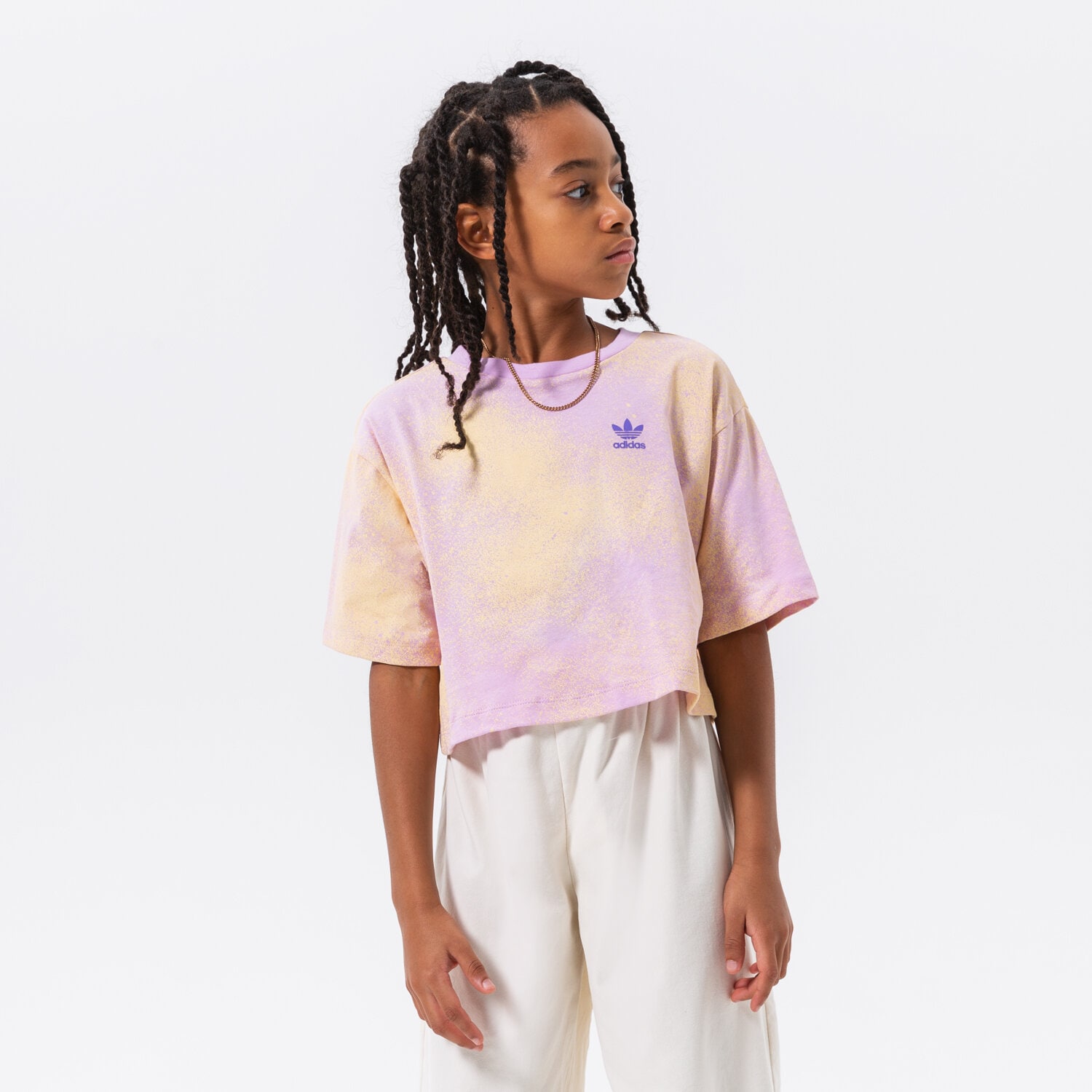 Copii tricou ADIDAS TRICOU CROP TEE GIRL HK2930 Roz