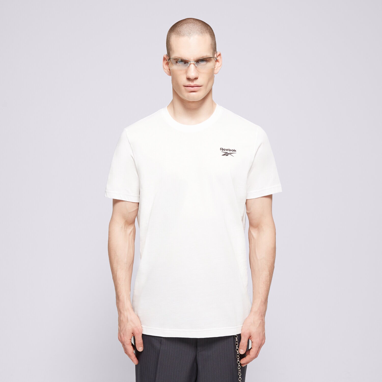 Bărbați tricou REEBOK TRICOU RI LEFT CHEST LOGO 100054977 Alb