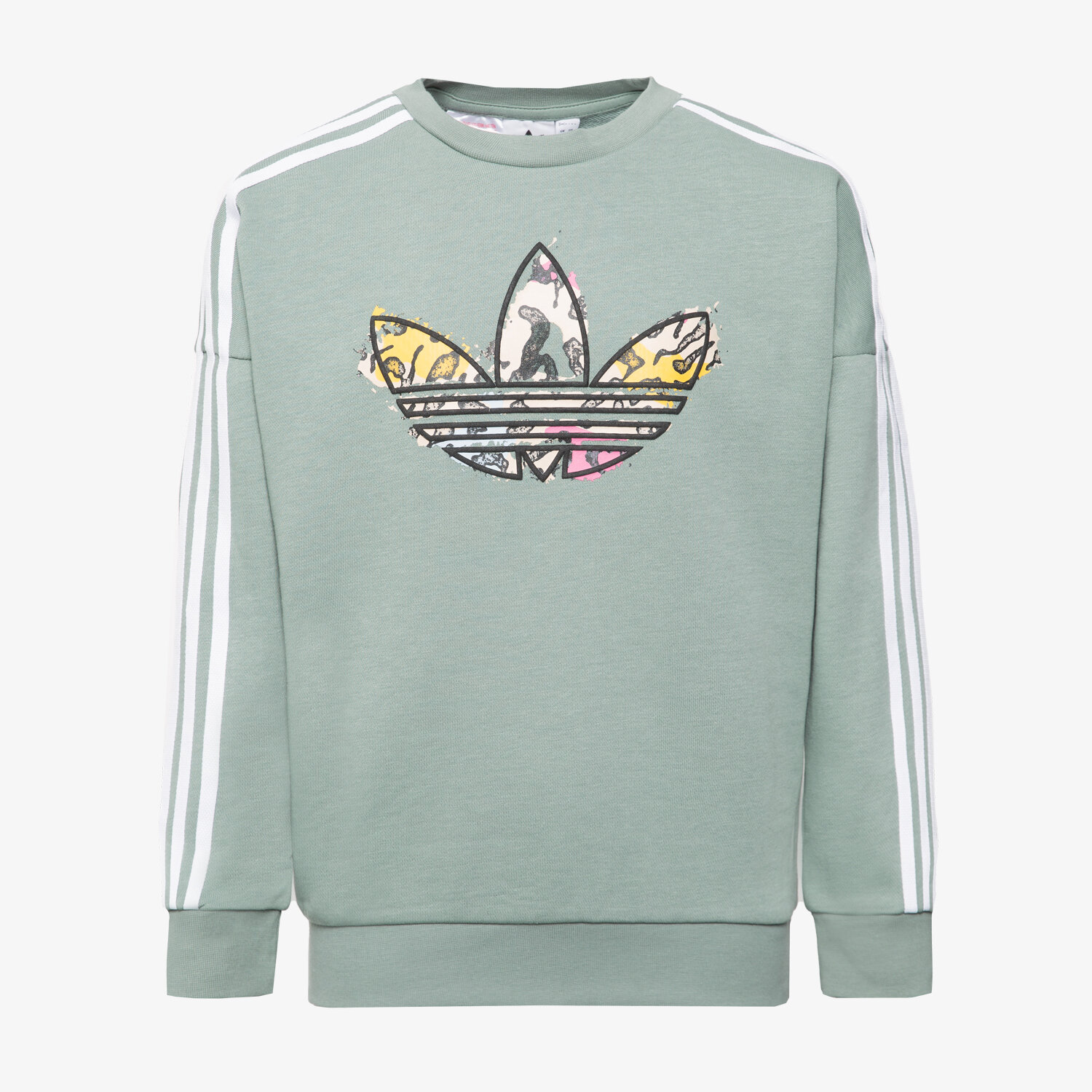 Copii bluză ADIDAS BLUZĂ CREW GIRL IB8596 Gri