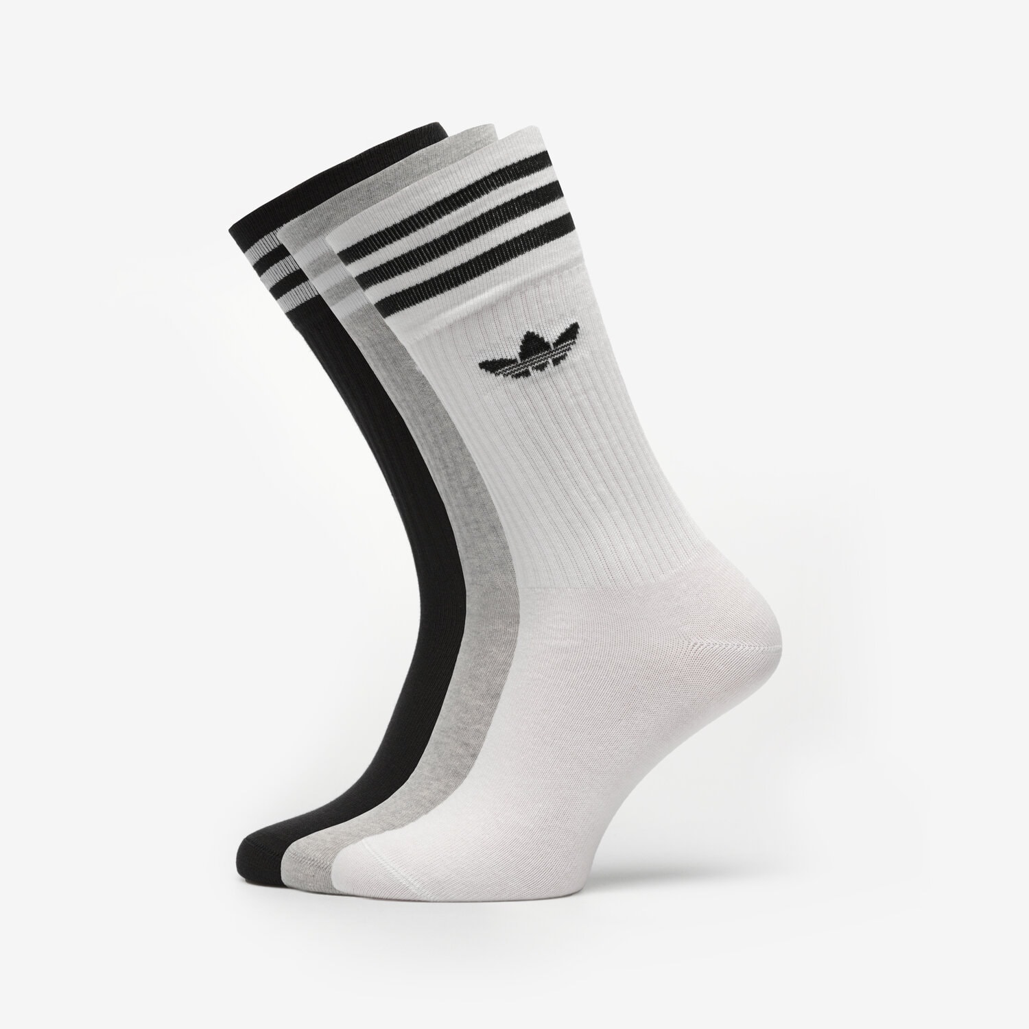 Femei șosete ADIDAS ȘOSETE 3-PACK SOLID SOCKS HIGH CREW HC9558 Mulicolor