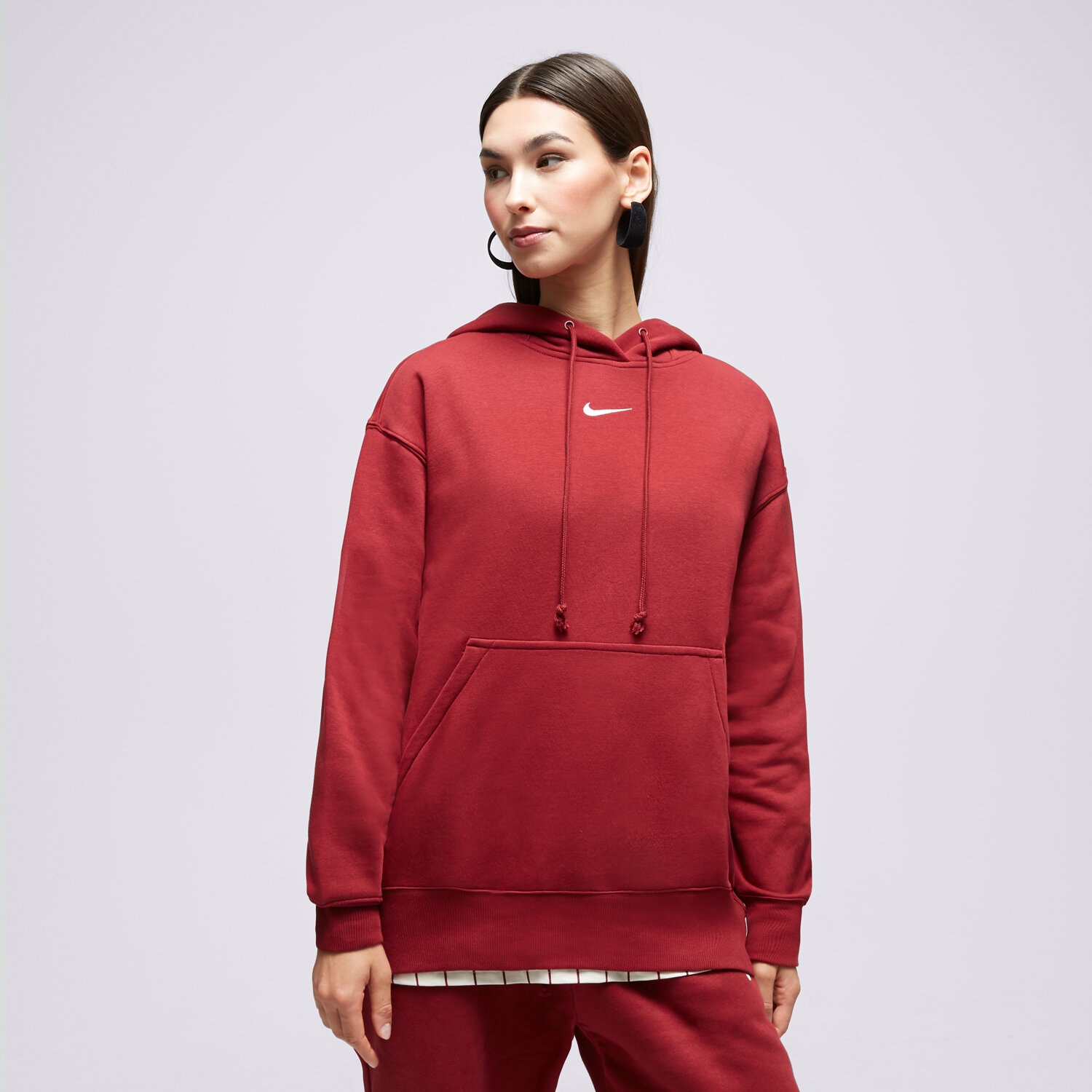 Femei bluză NIKE BLUZĂ W NSW PHNX FLC OS PO HOODIE DQ5860-677 Bordo