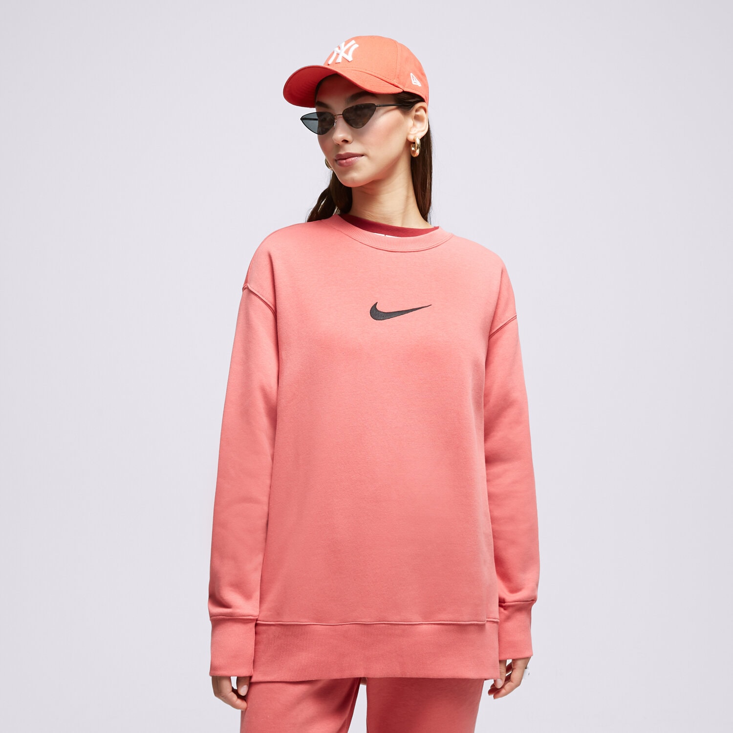 Femei bluză NIKE BLUZĂ MIDI SWSH CREW ADOBE SWEATSHIRT FD1128-655 Roz