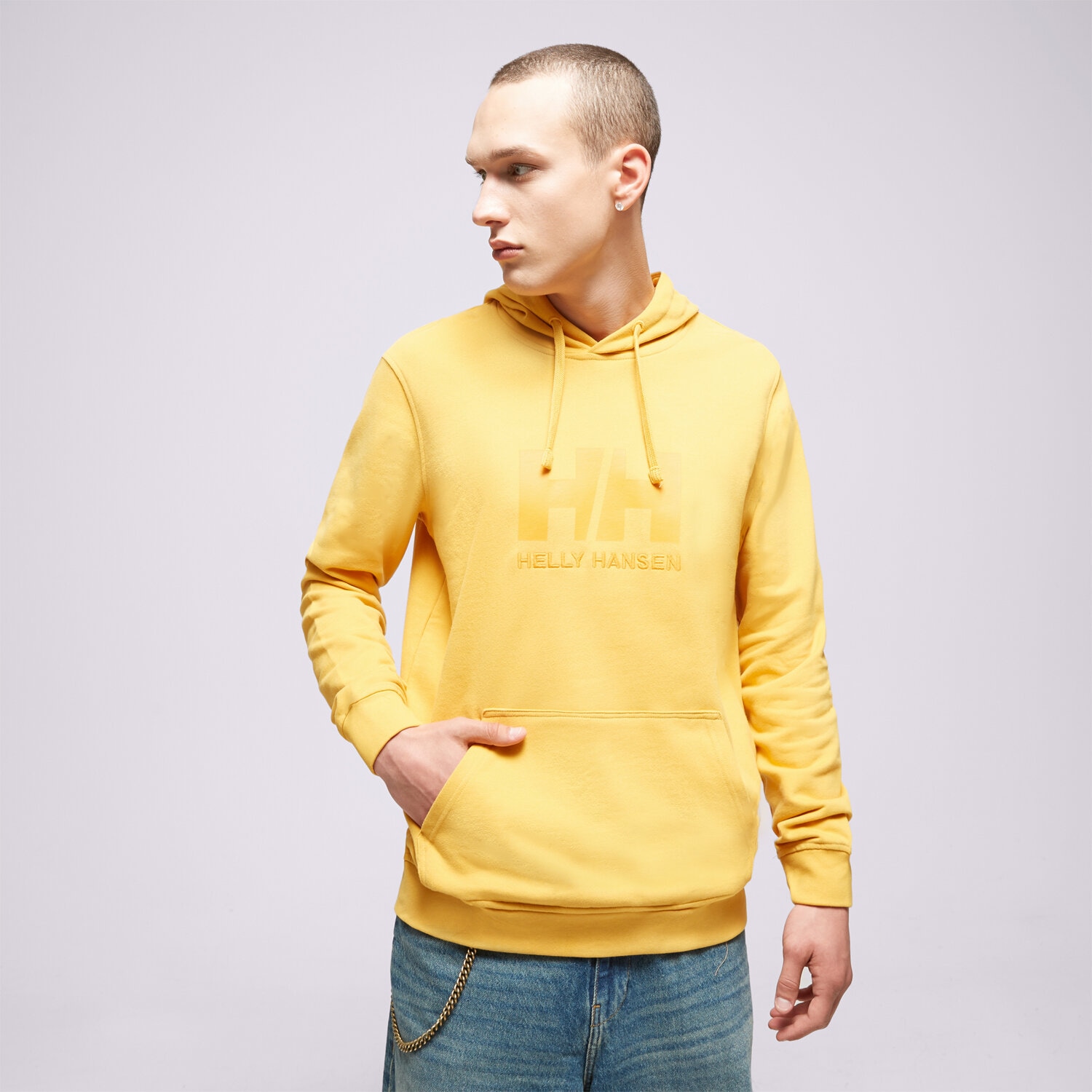 Bărbați bluză HELLY HANSEN BLUZĂ CU GLUGĂ HH LOGO HOODIE 33977364 Galben