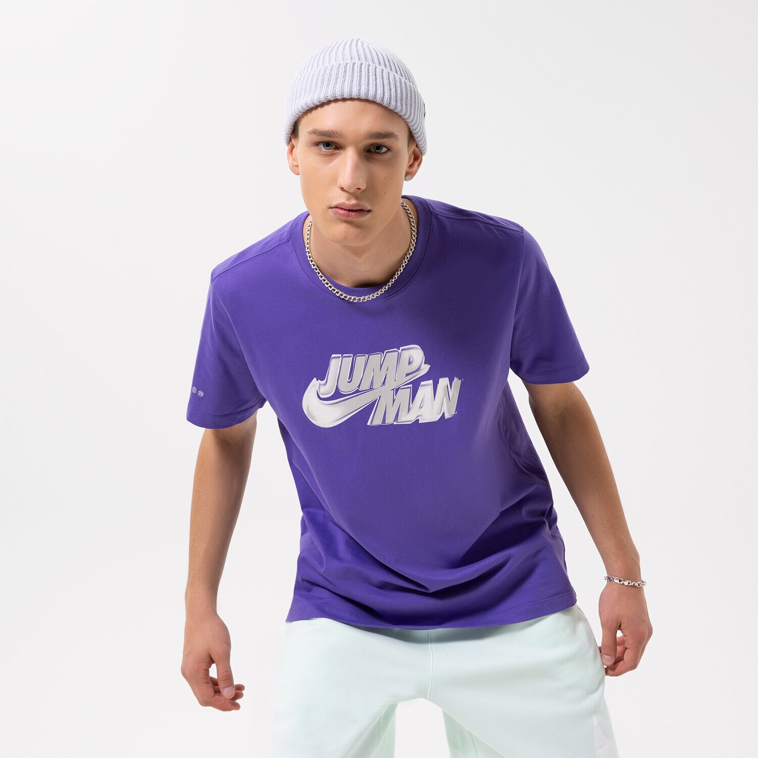 Bărbați bluză JORDAN BLUZĂ M J JMPMN GFX SS CREW DM1448-579 Violet