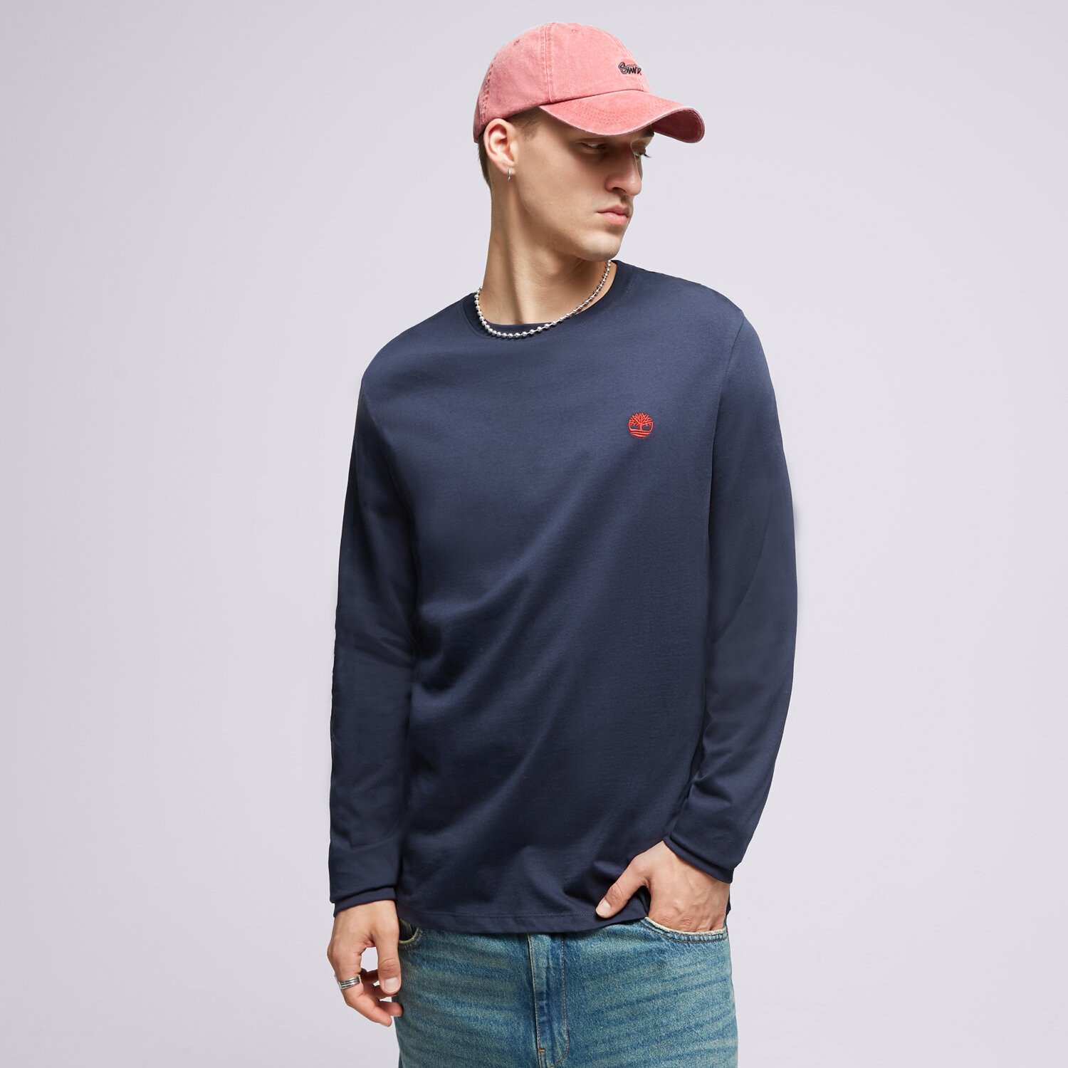 Bărbați tricou TIMBERLAND TRICOU LS DUNSTAN RIVER JERSEY CREW TEE SLIM TB0A2BQ34331 Bleumarin