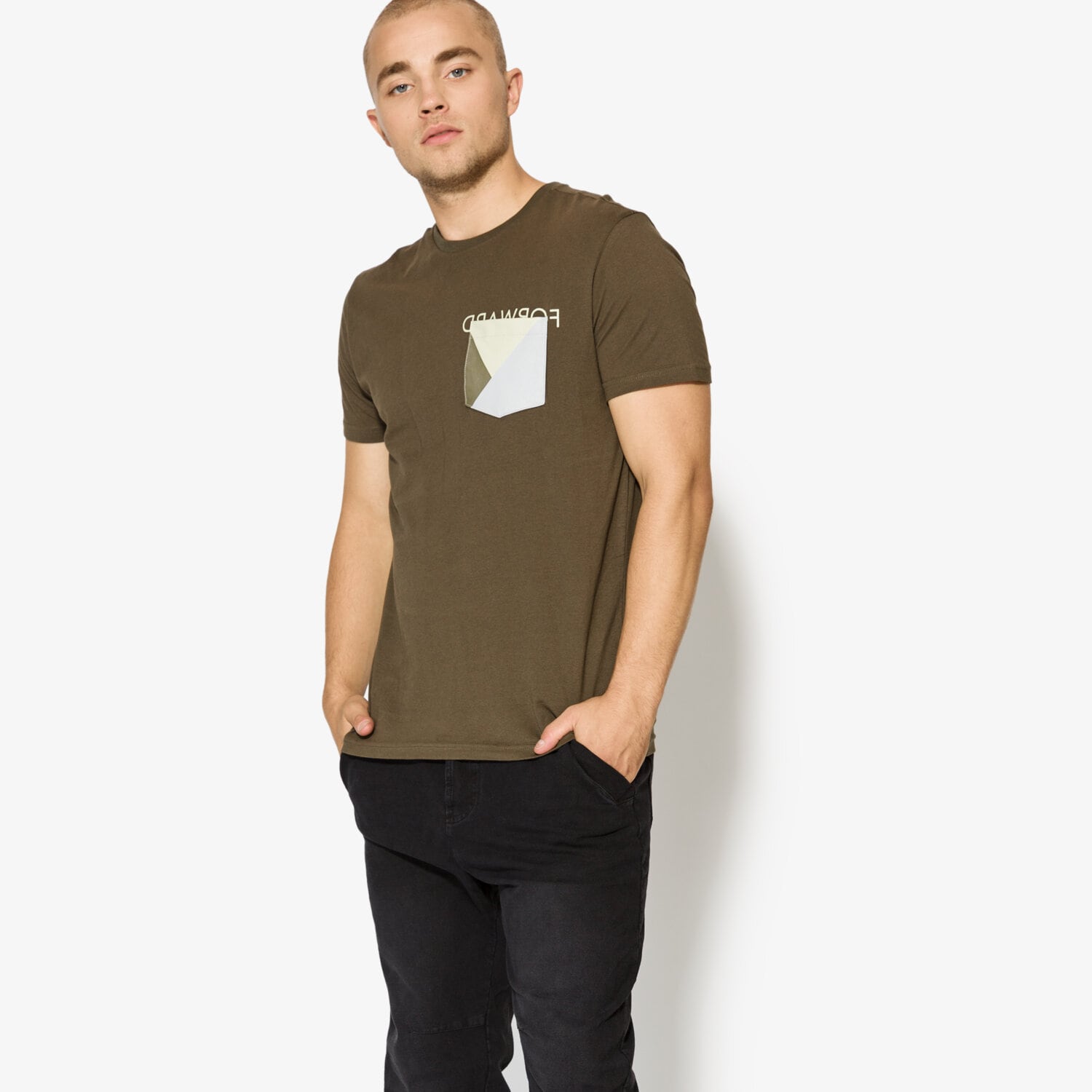 Bărbați tricou CONFRONT TRICOU SS DUKE CF37TSM03001 Kaki
