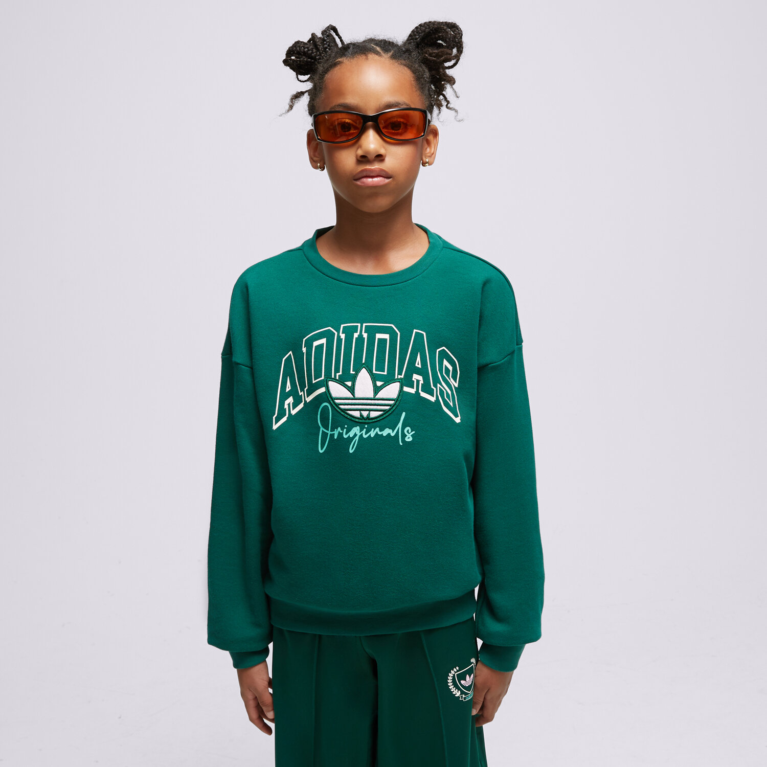 Copii bluză ADIDAS BLUZĂ CREW GIRL IL5041 Verde