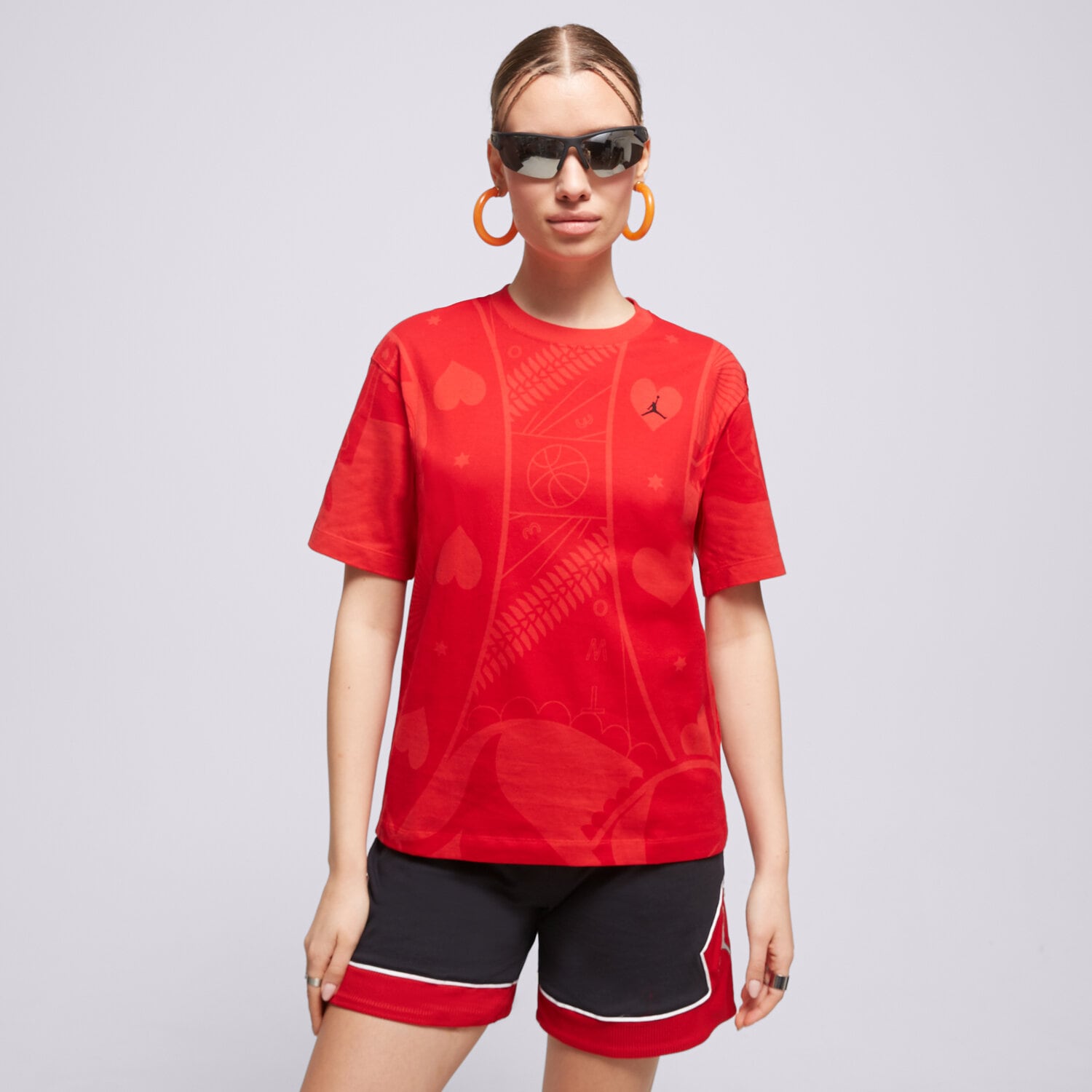Femei tricou JORDAN TRICOU FLIGHT BOXY TRICOU DQ4591-612 Bordo