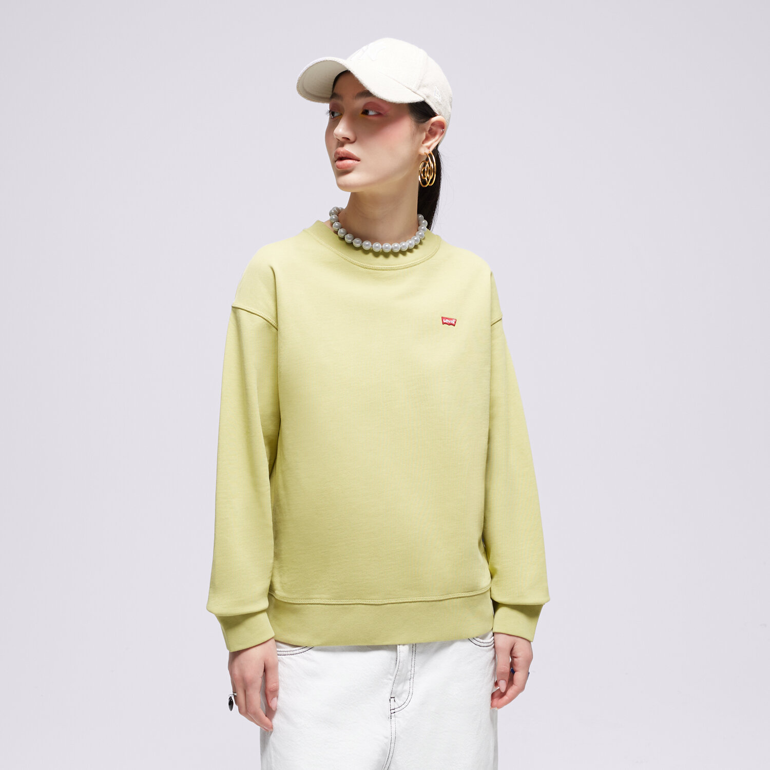 Femei bluză LEVI'S BLUZĂ STANDARD CREW 24688-0060 Verde