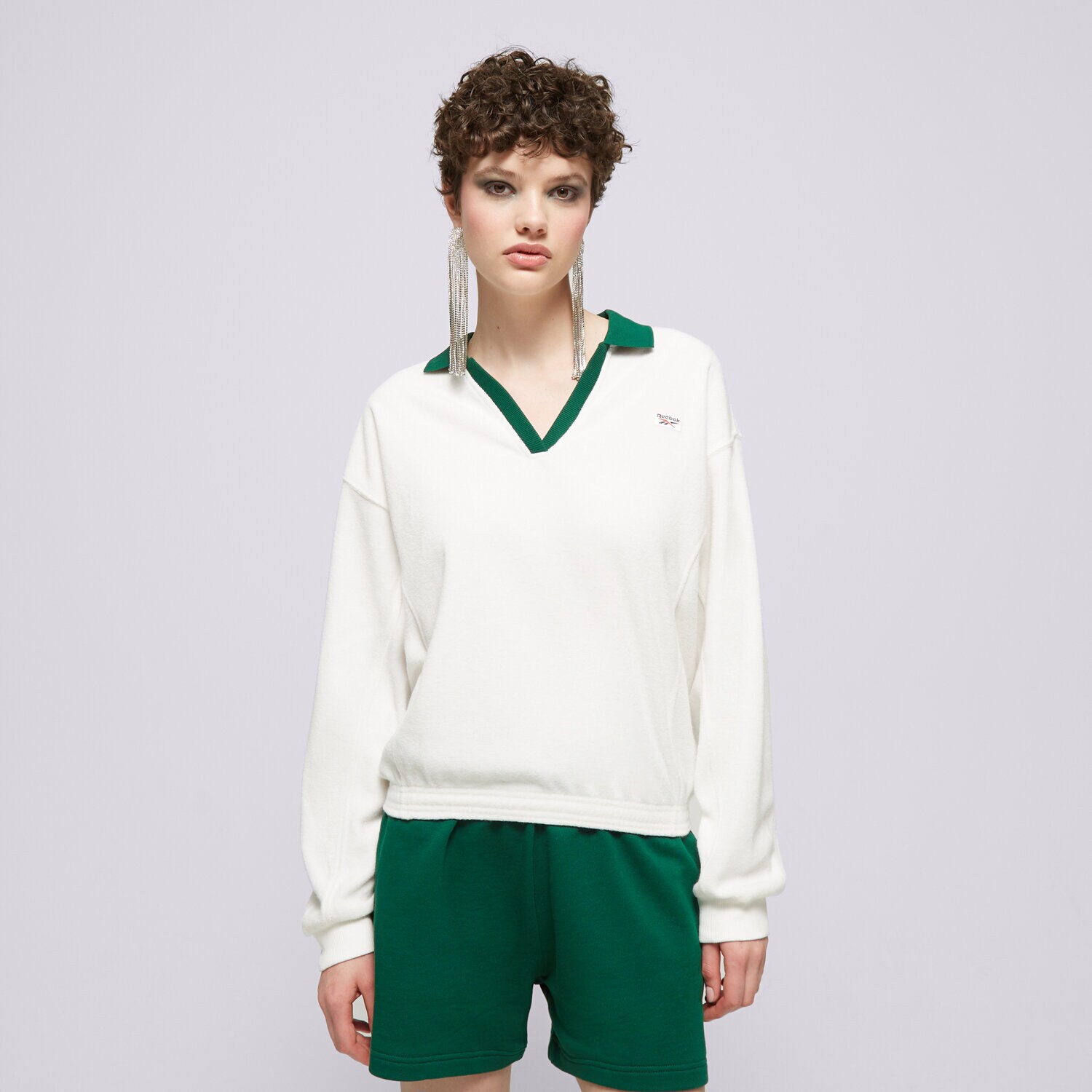 Femei bluză REEBOK BLUZĂ CL Q2 CS COVERUP 100076084 Bej