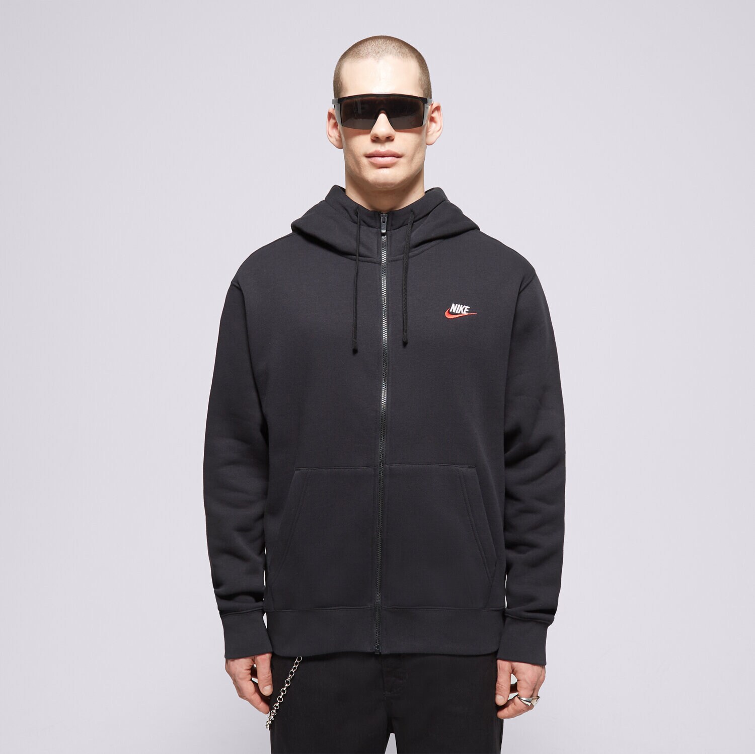 Bărbați bluză NIKE BLUZĂ HANORAC M NSW CLUB DT HOODIE FZ BB ESSENTIALS DQ8384-012 Negru