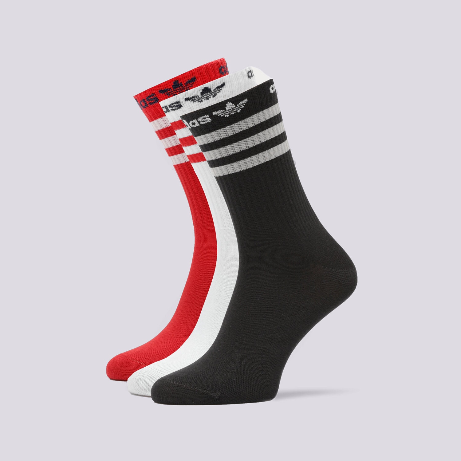 Femei șosete ADIDAS/ȘOSETE CREW SOCK 3PP IM2070 Mulicolor