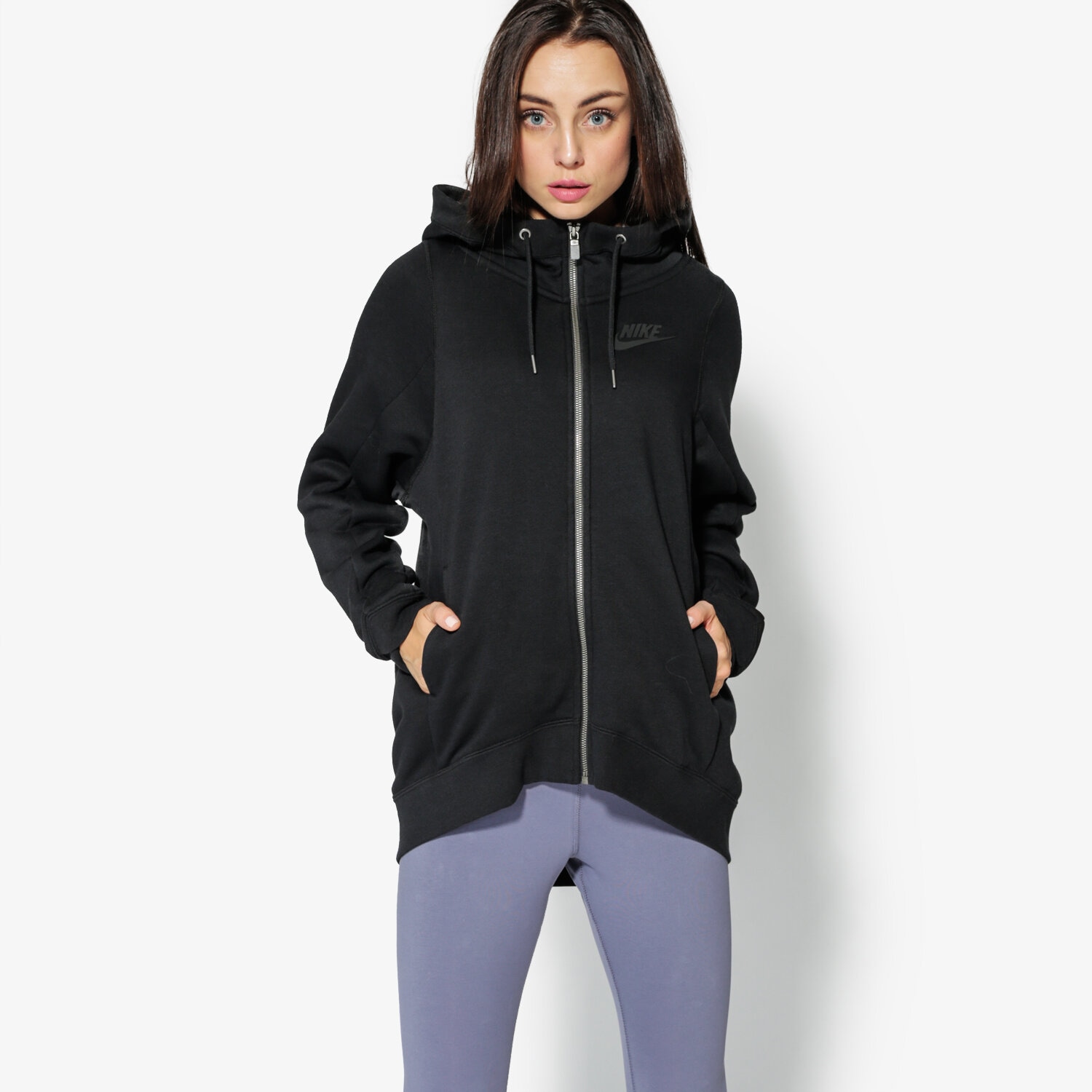 Femei bluză NIKE BLUZĂ W NSW MODERN CAPE 885595-010 Negru