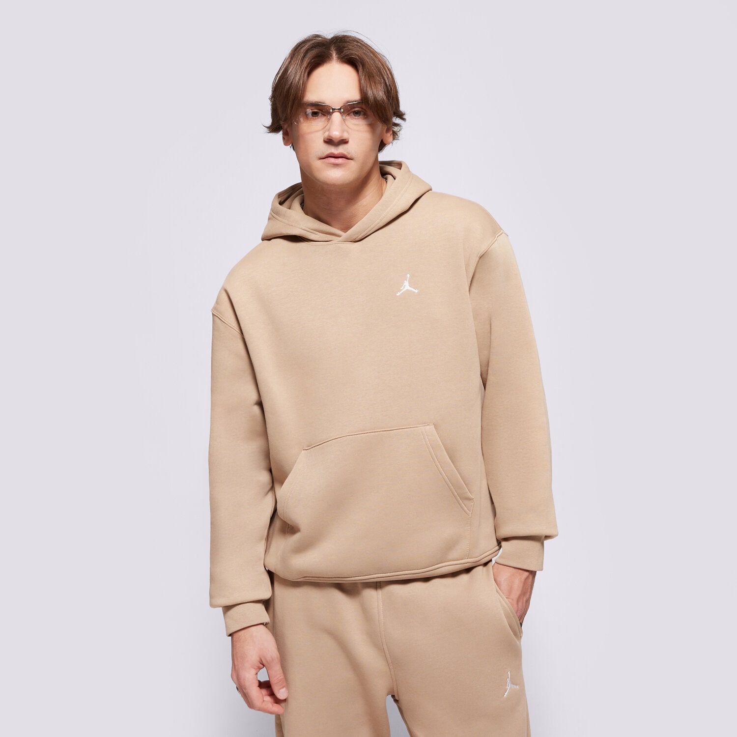 Bărbați bluză JORDAN BLUZĂ HANORAC BROOKLYN FV7281-257 Bej