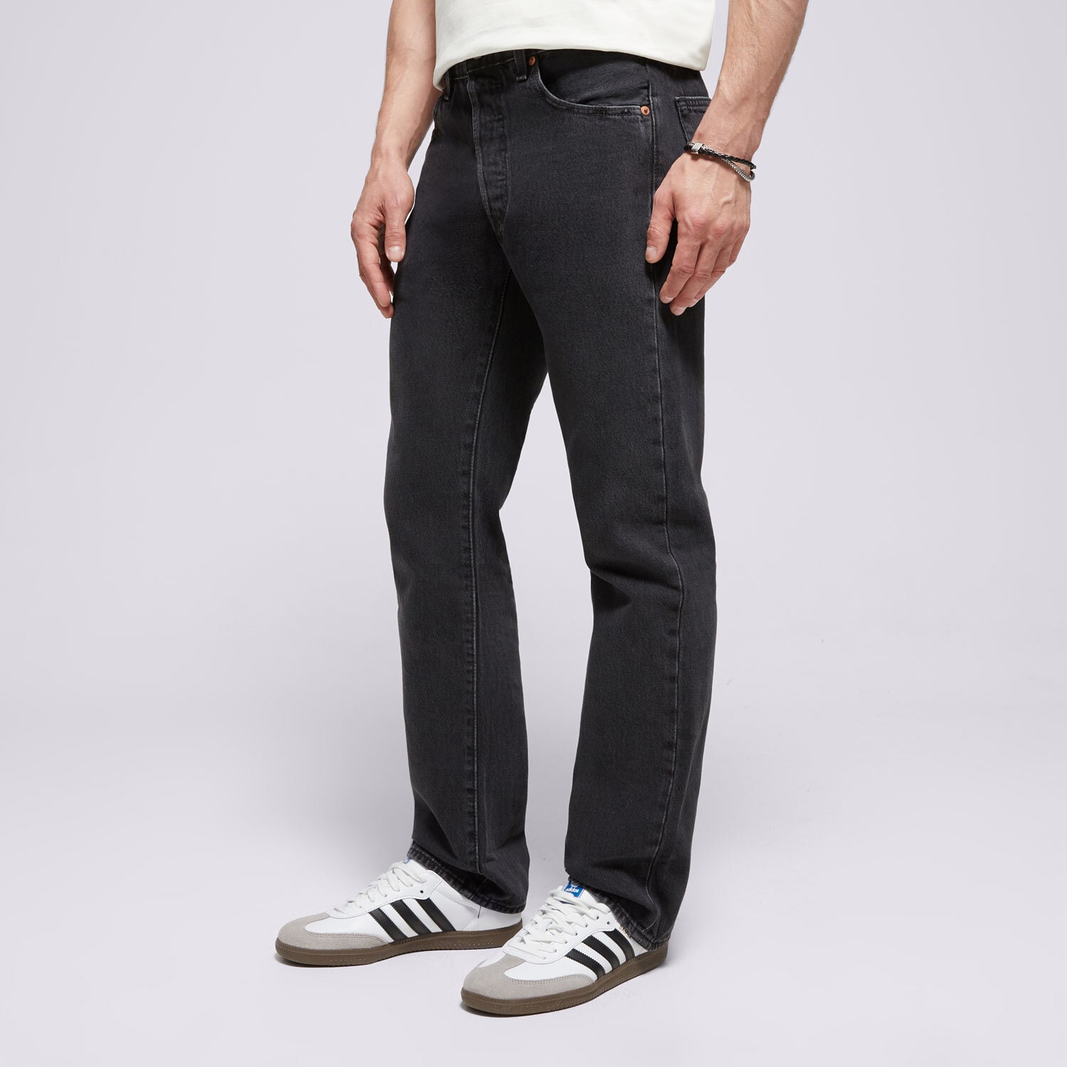 Bărbați pantaloni LEVI'S PANTALONI  501® 93 STRAIGHT BLACKS 79830-0339 Negru