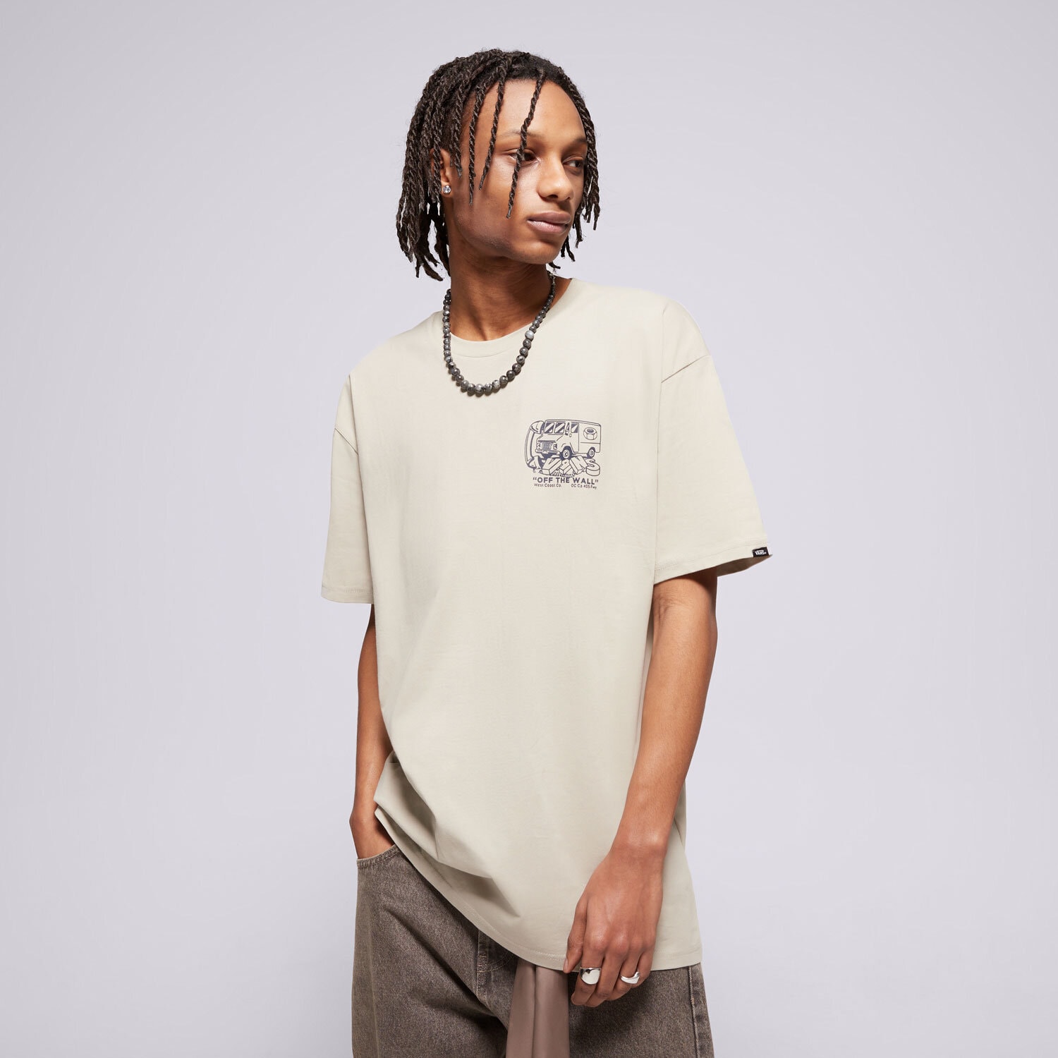 Bărbați tricou VANS TRICOU NEXT STOP SS VN000NHPZUJ Bej