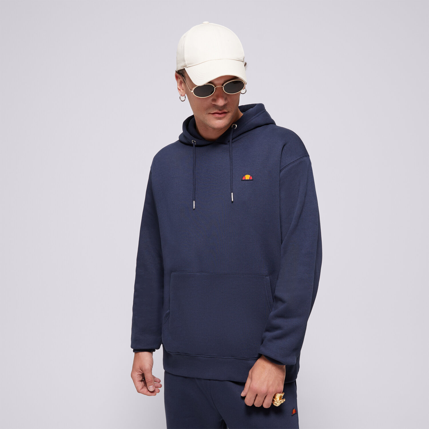 Bărbați bluză ELLESSE BLUZĂ HANORAC VARON OH HOODY NAVY SMG22037429 Bleumarin