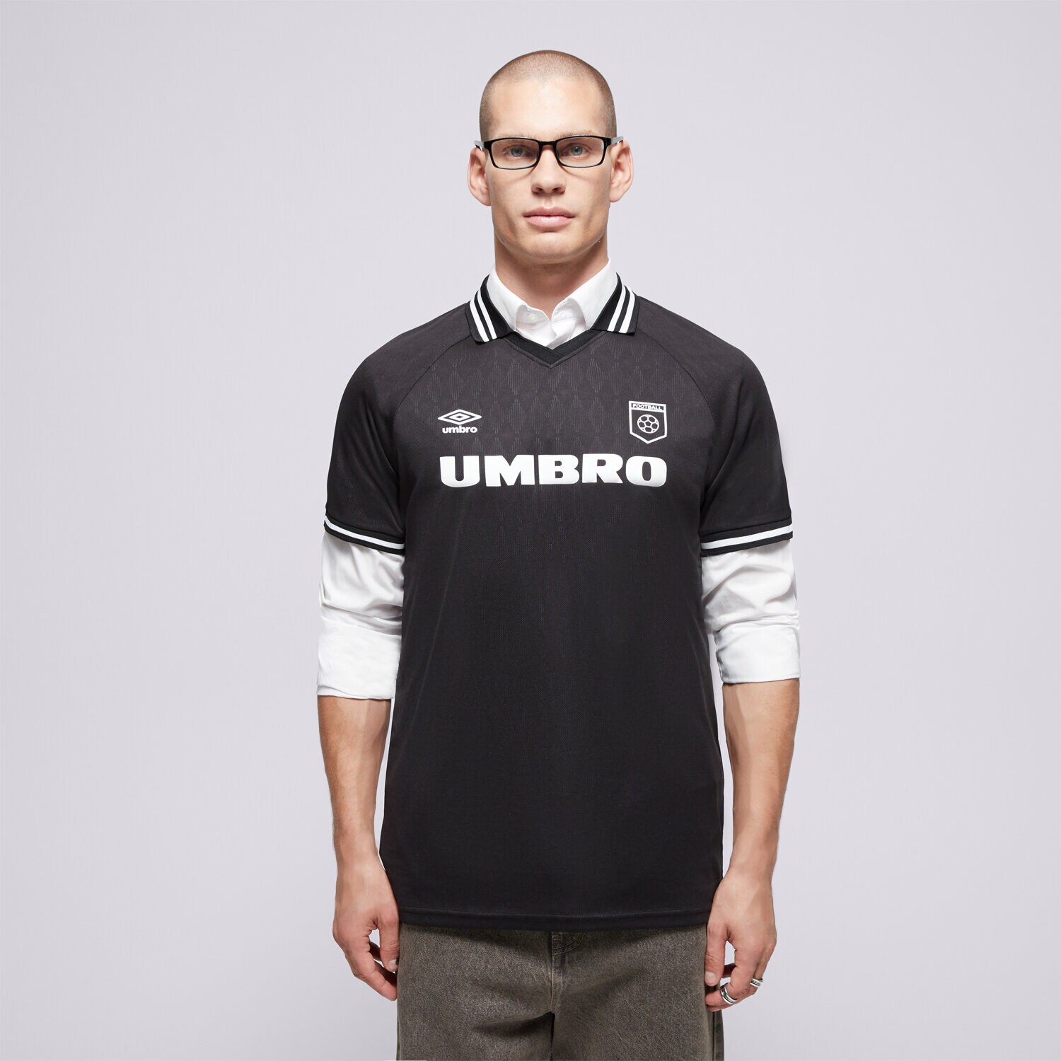 Bărbați tricou UMBRO TRICOU FOOTBALL JERSEY UL125TSM85001 Negru