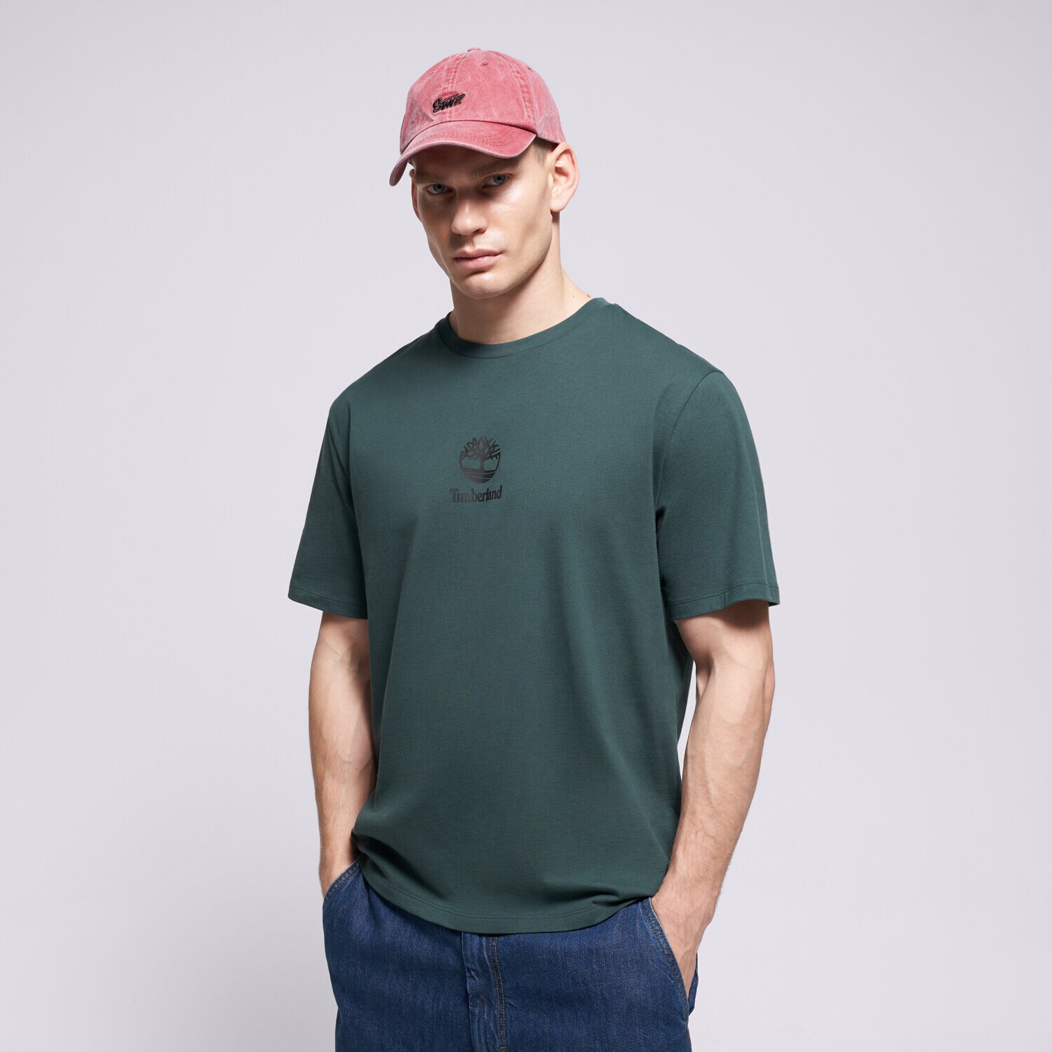 Bărbați tricou TIMBERLAND TRICOU NEW SMALL LOGO PRINT SS TEE GREEN GABLES B TB0A6WWTA0M1 Verde