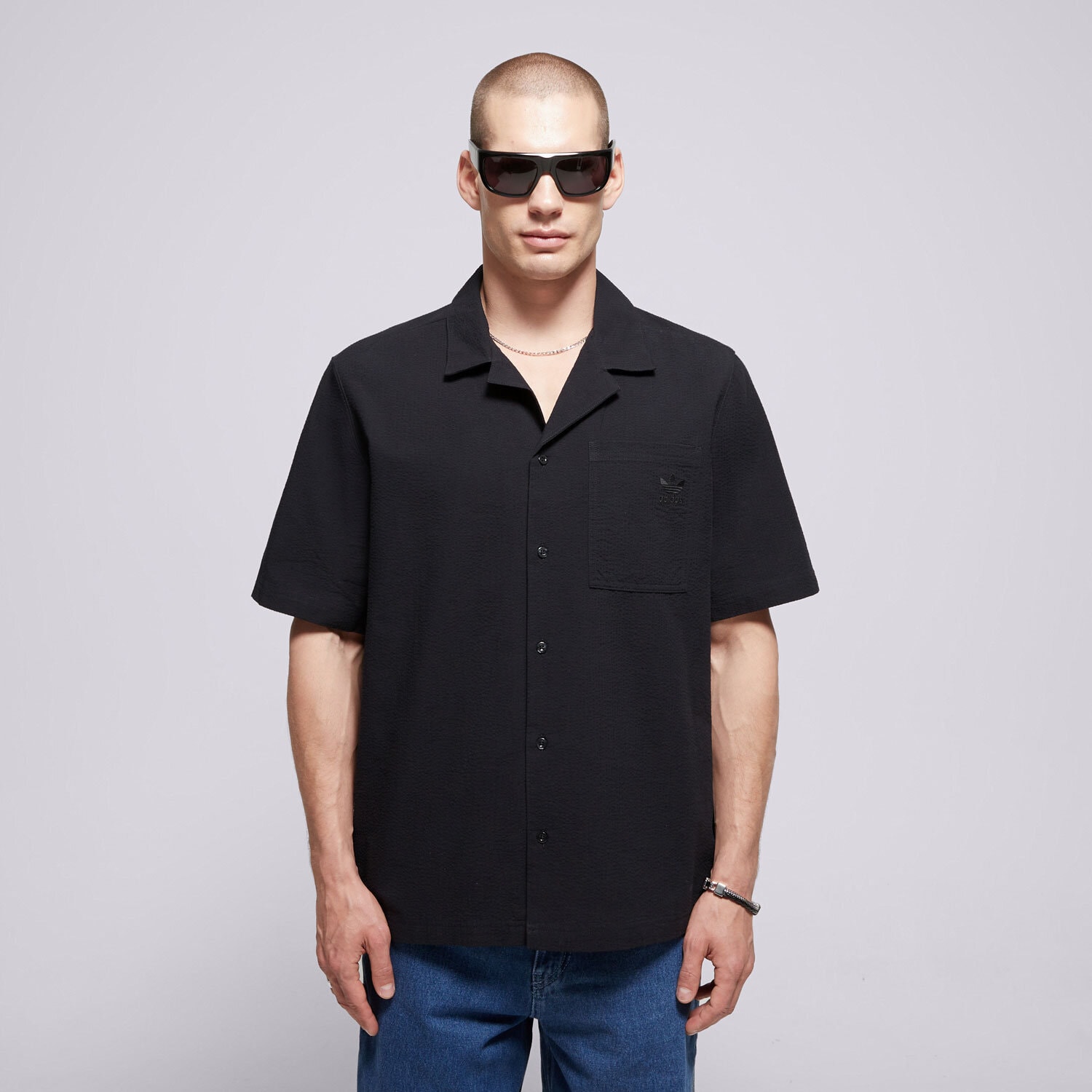 Bărbați tricou ADIDAS CĂMAșĂ ESS + SHIRT JD2455 Negru