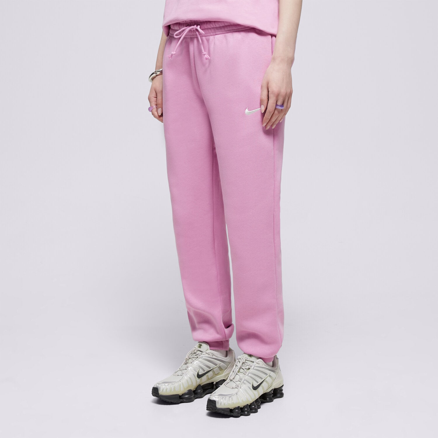 Femei pantaloni NIKE PANTALONI  W NSW PHNX FLC MR STD FZ7626-503 Roz