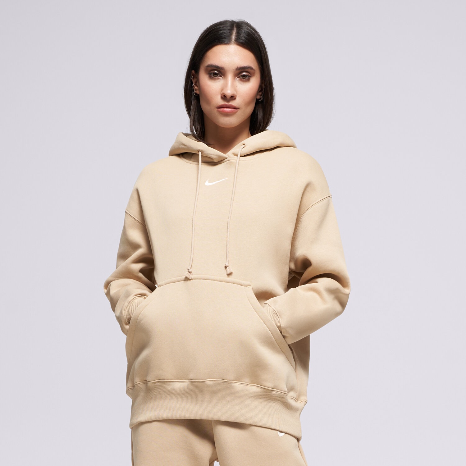 Femei bluză NIKE BLUZĂ HANORAC W NSW PHNX FLC OS PO HOODIE DQ5860-286 Bej