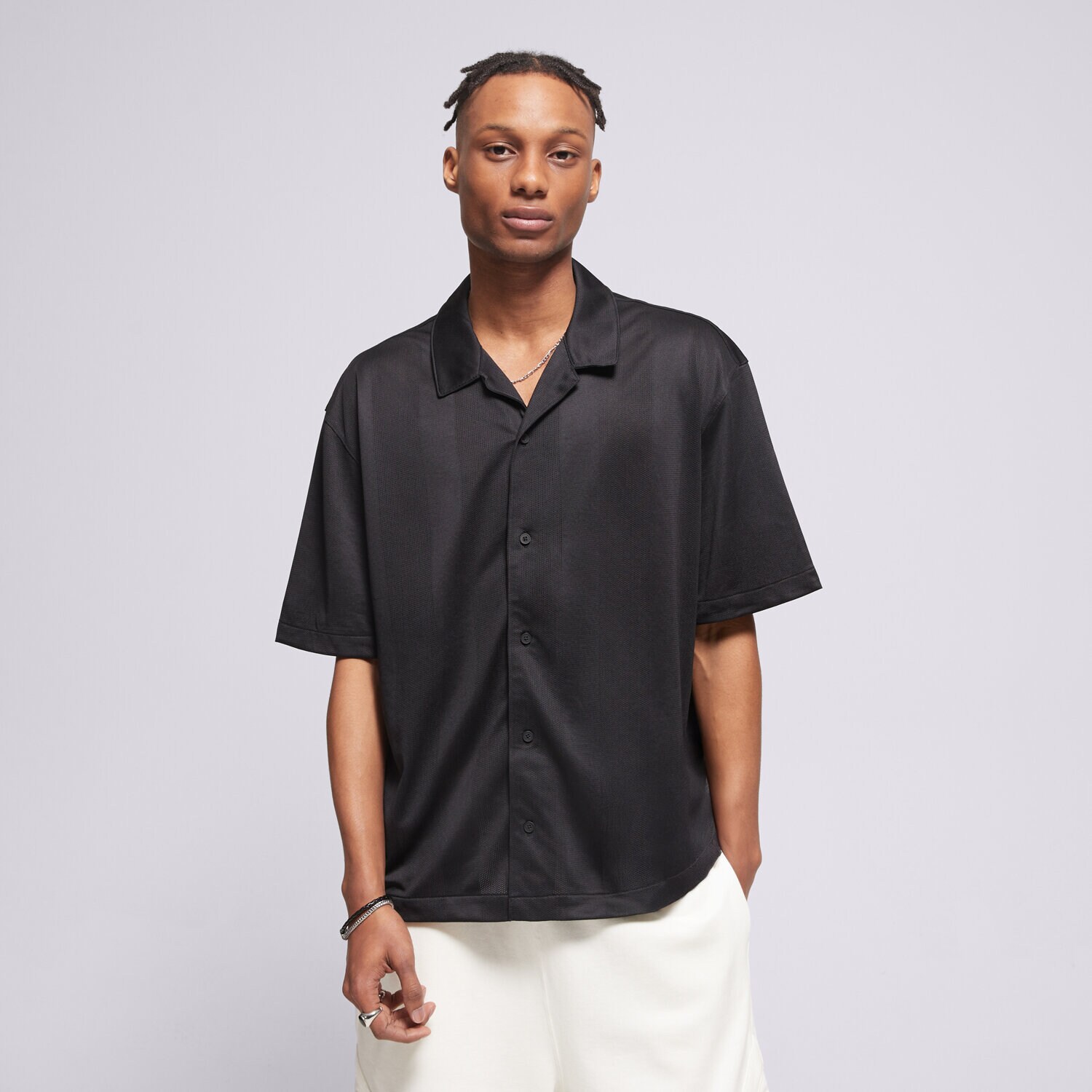 Bărbați tricou JORDAN CĂMAșĂ M J BRK FSTVL BTN DWN TOP IF1957-010 Negru