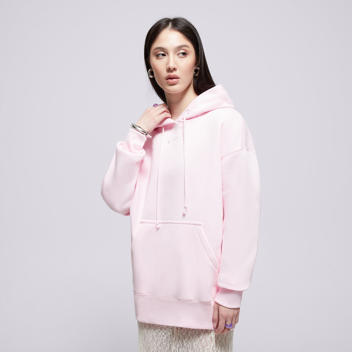 Femei bluză NIKE BLUZĂ HANORAC W NSW PHNX FLC OS PO HOODIE DQ5860-663 Roz