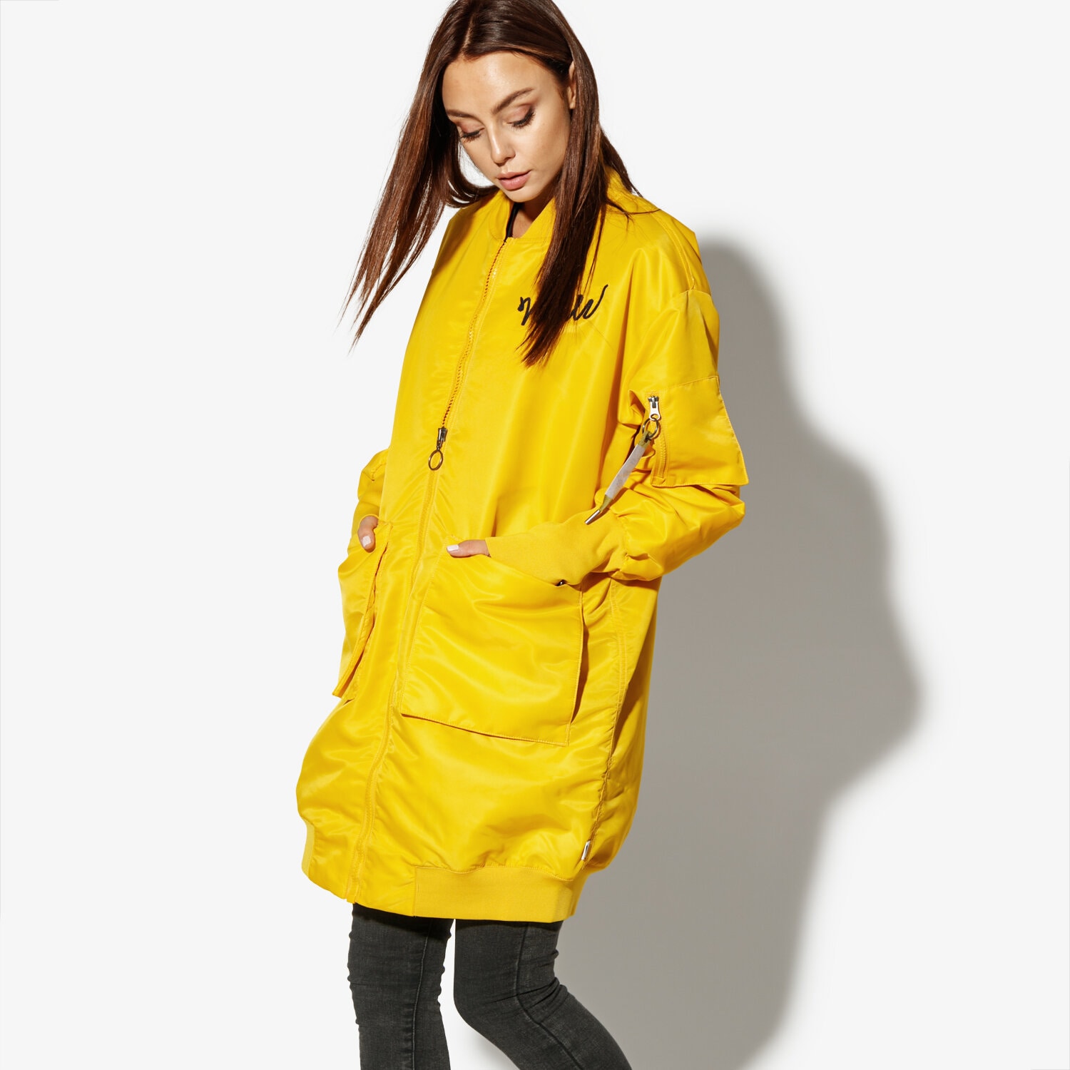 Femei geacă de iarnă NIKE JACHETĂ W NSW PARKA INSULATED MA1 NSW 932049-752 Galben
